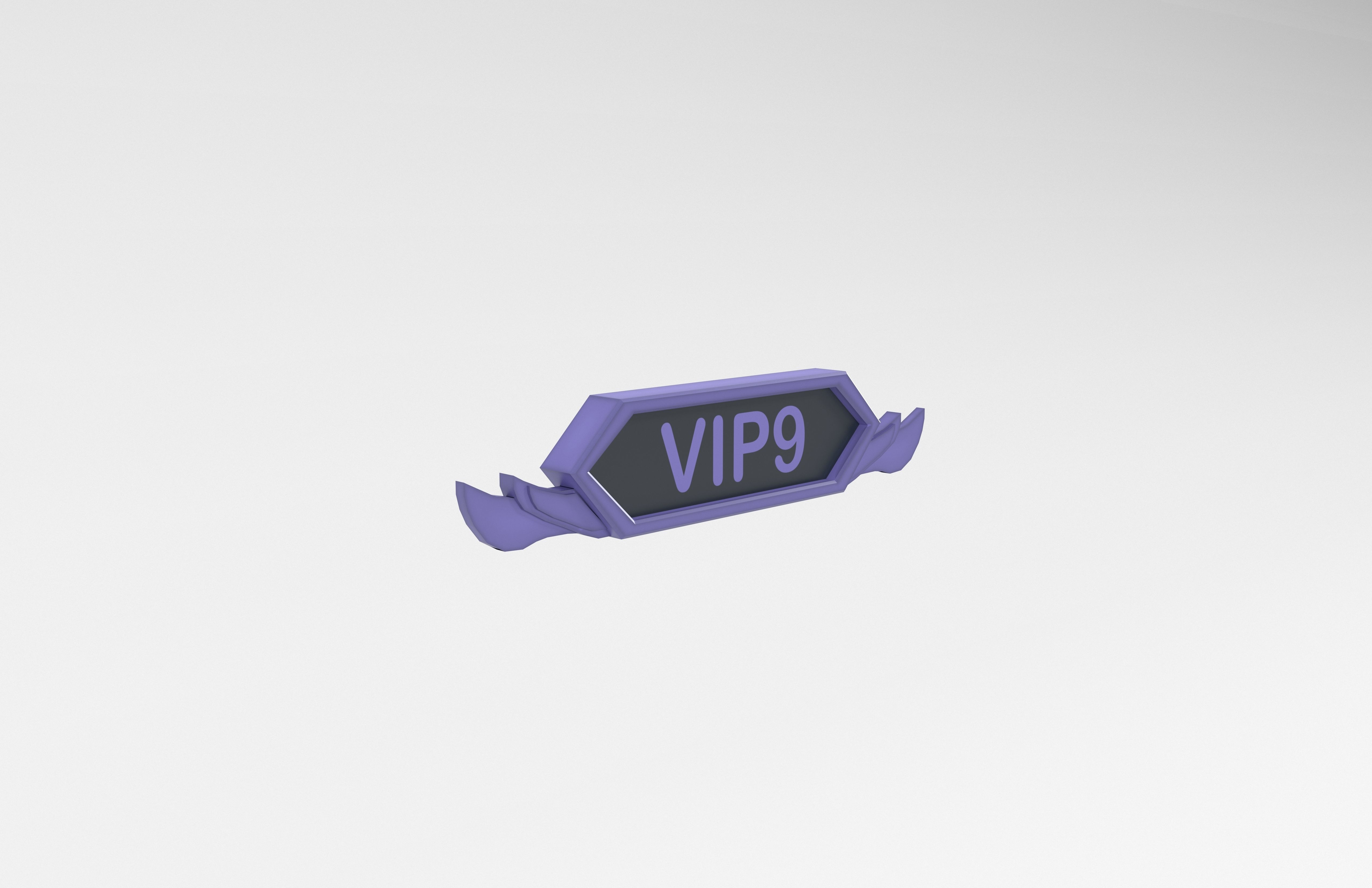 Game VIP Symbol v3 003 Low-poly 3D model_3