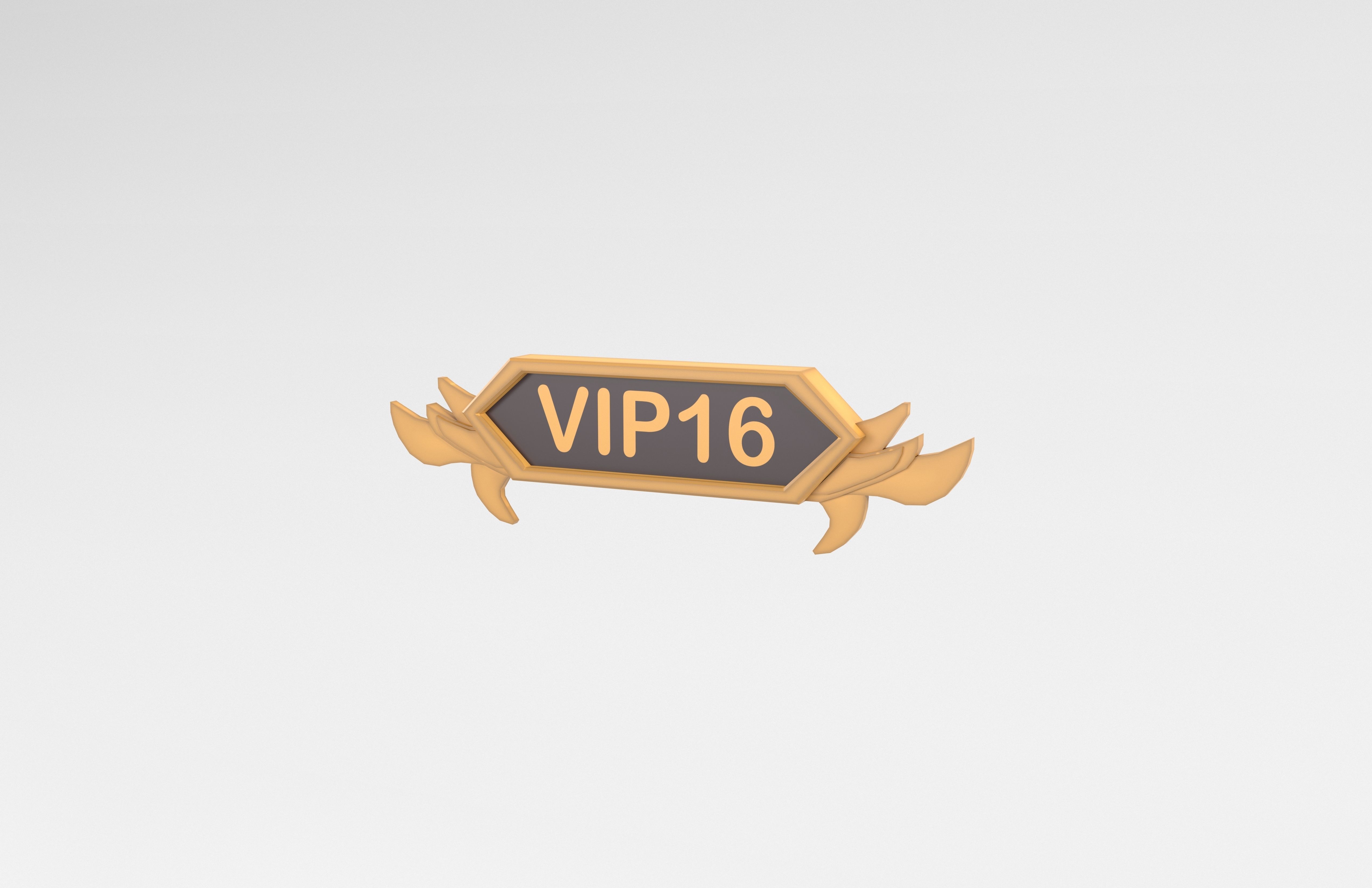 Game VIP Symbol v4 002 Low-poly 3D model_2