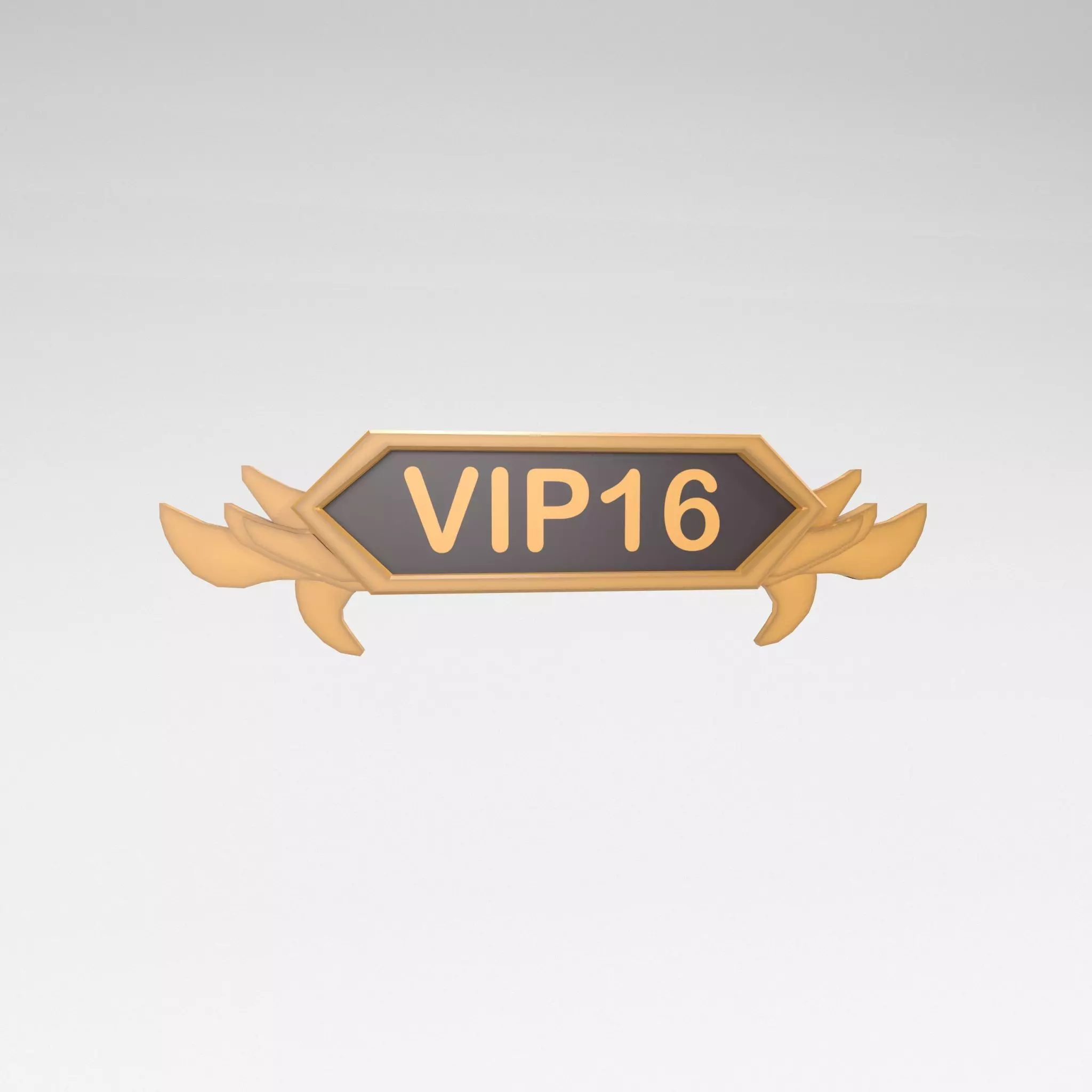 Game VIP Symbol v4 002 Low-poly 3D model_0