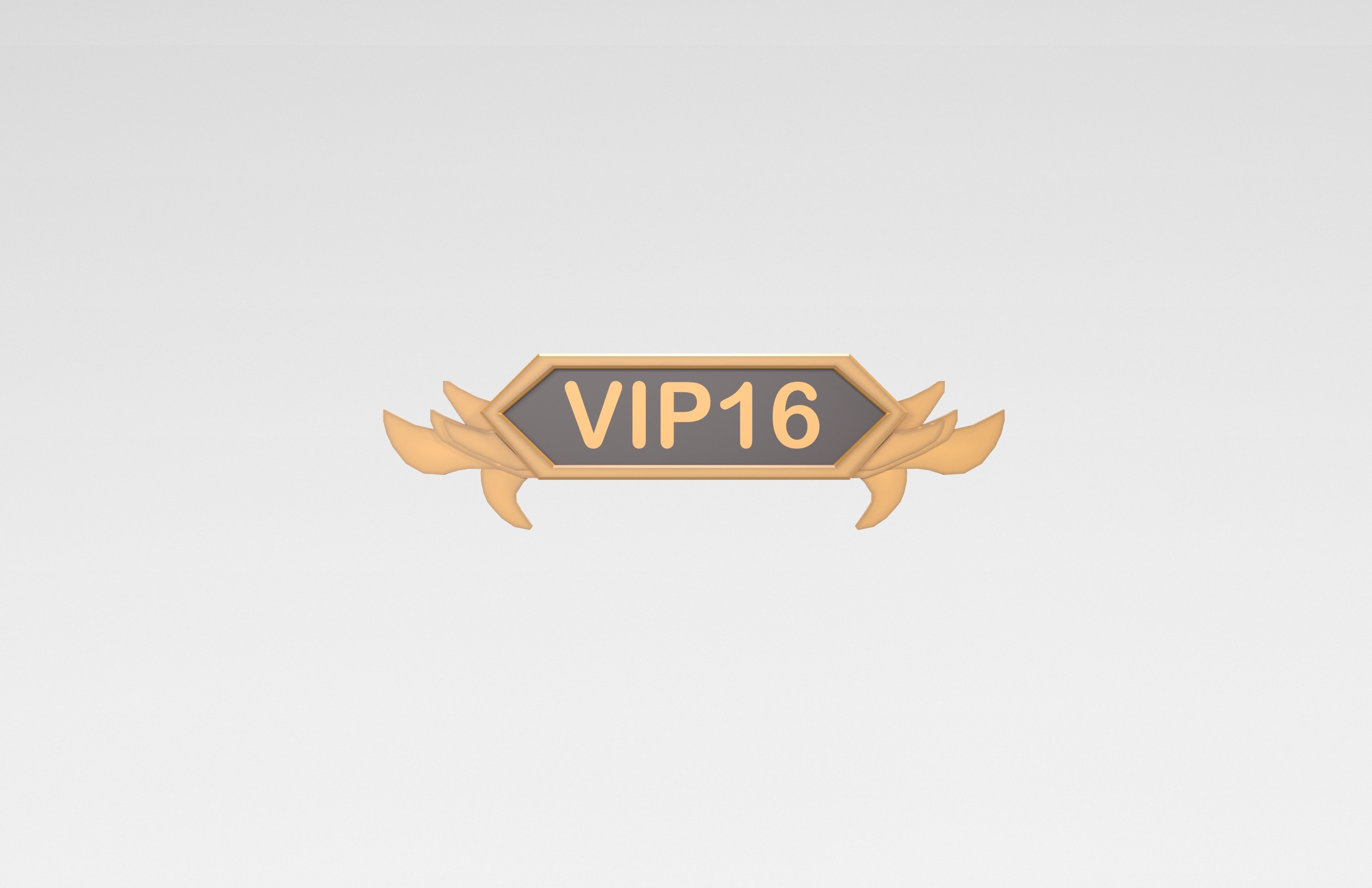 Game VIP Symbol v4 002 Low-poly 3D model_1