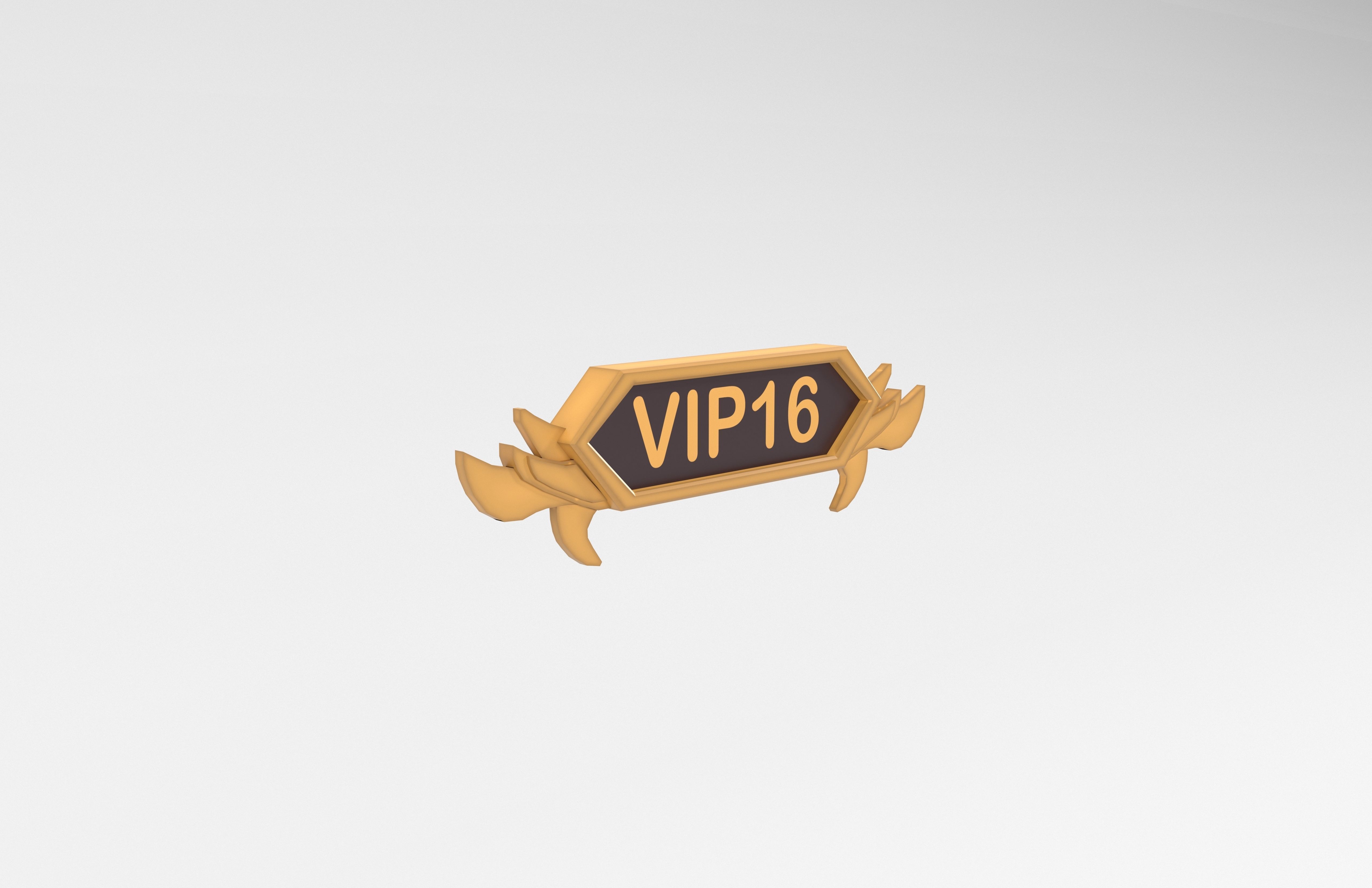 Game VIP Symbol v4 002 Low-poly 3D model_3
