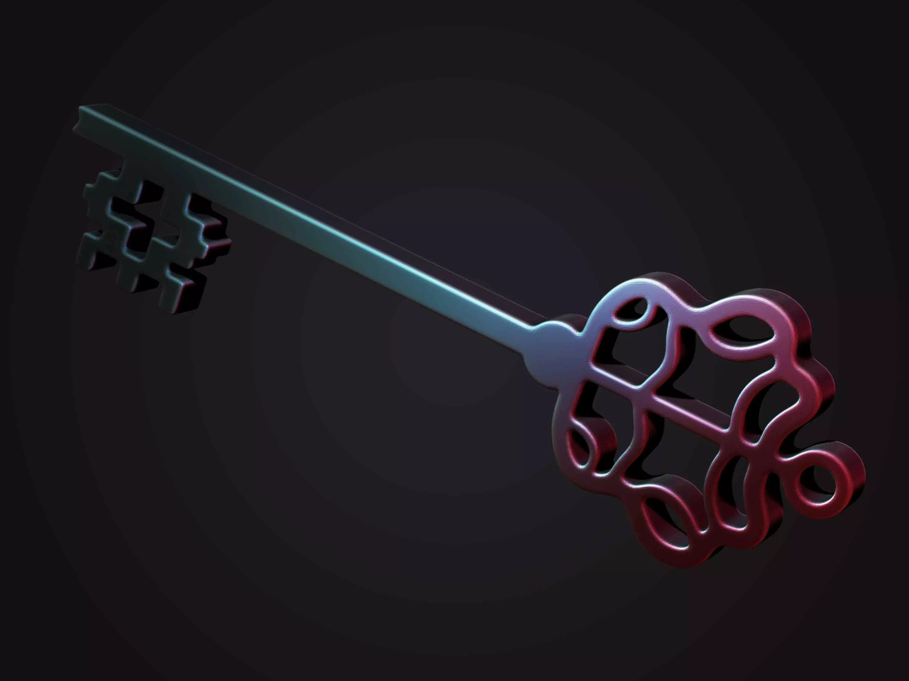 derorative key 3d print Free 3D print model
