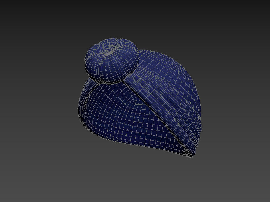 Women Turban Hat 3D model_17