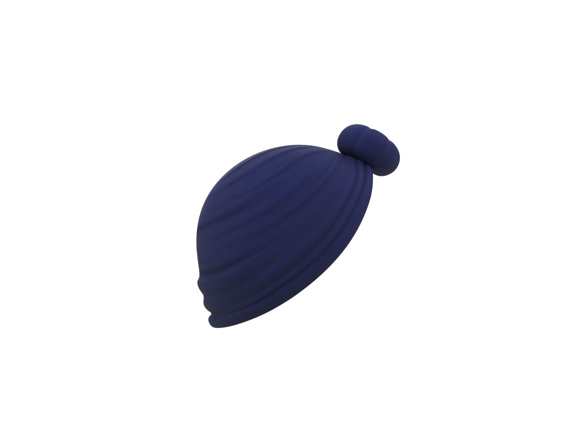 Women Turban Hat 3D model_3