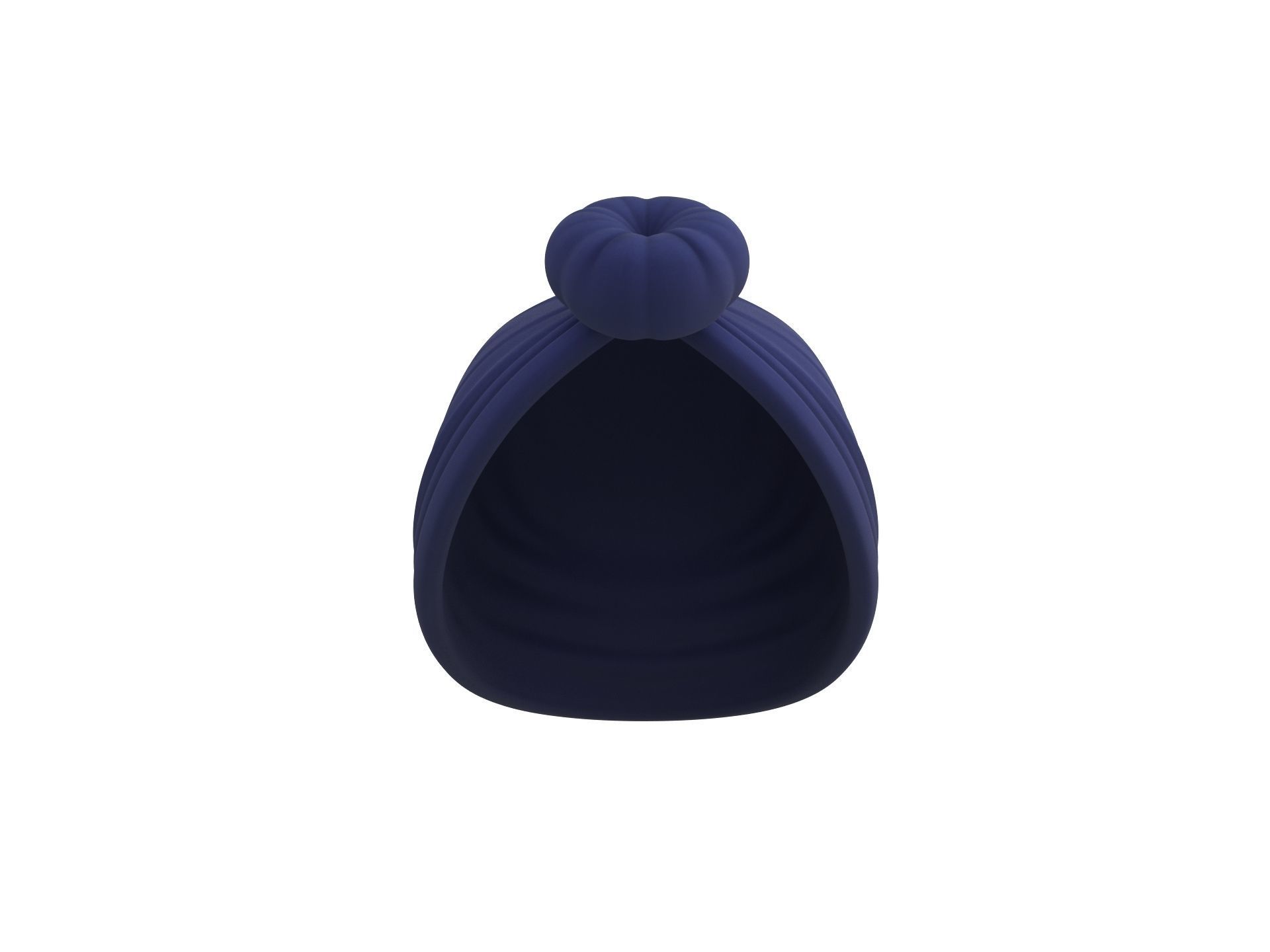 Women Turban Hat 3D model_1
