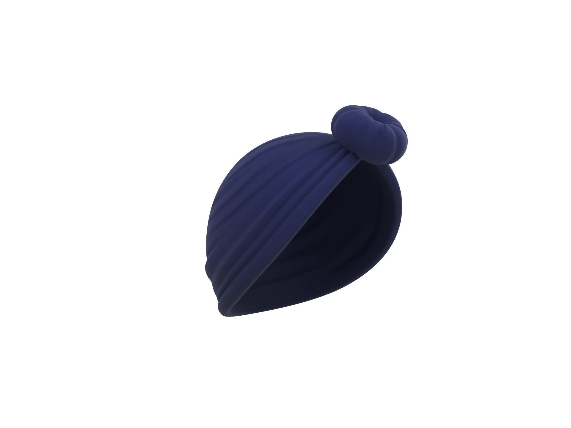 Women Turban Hat 3D model_2