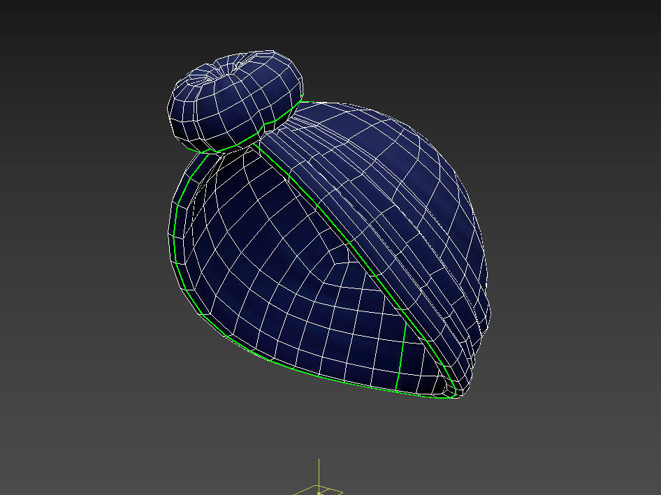 Women Turban Hat 3D model_22