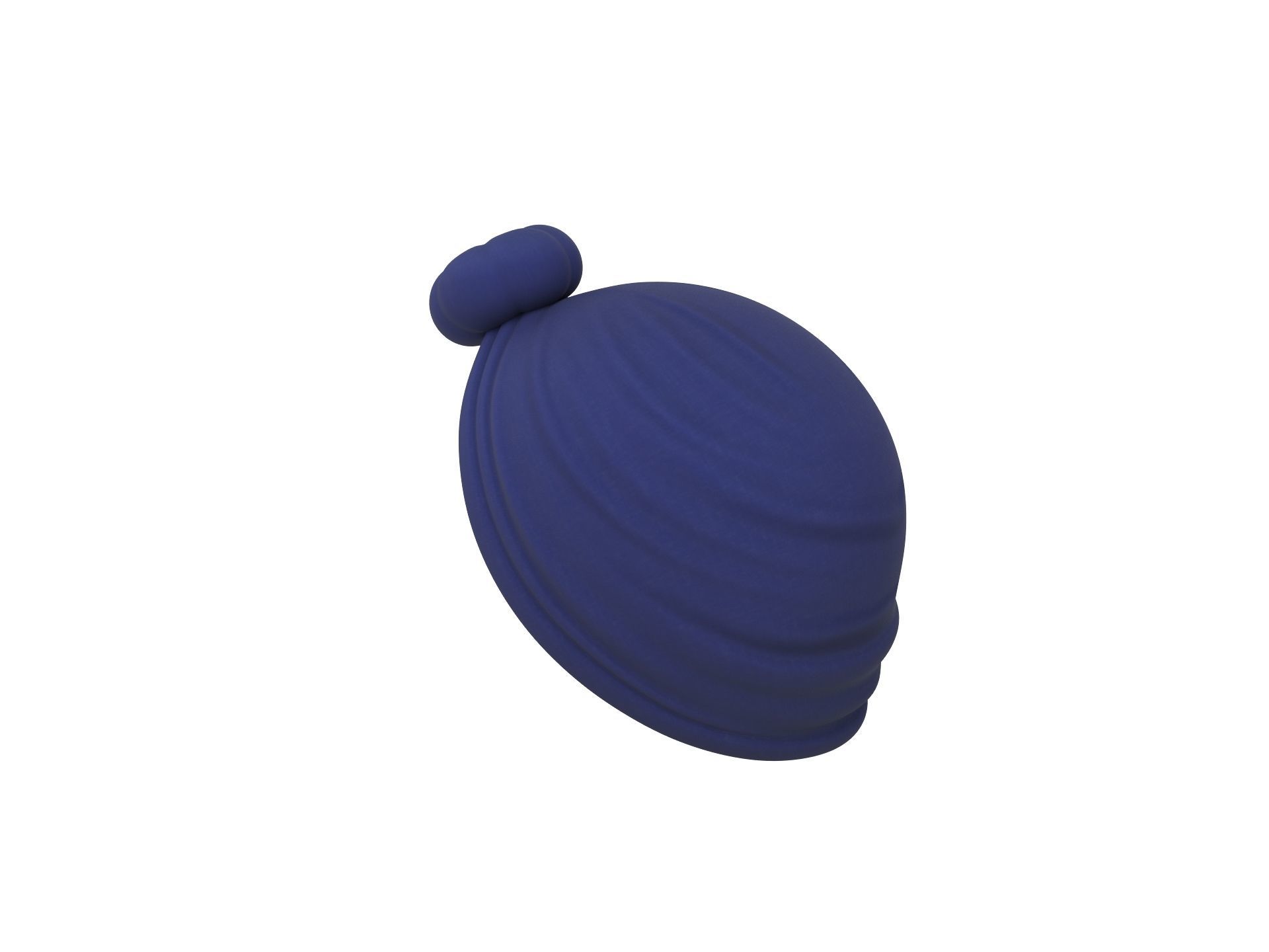 Women Turban Hat 3D model_6