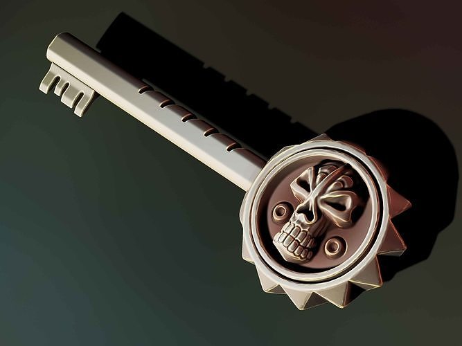 Pirate key 3d print Free 3D print model