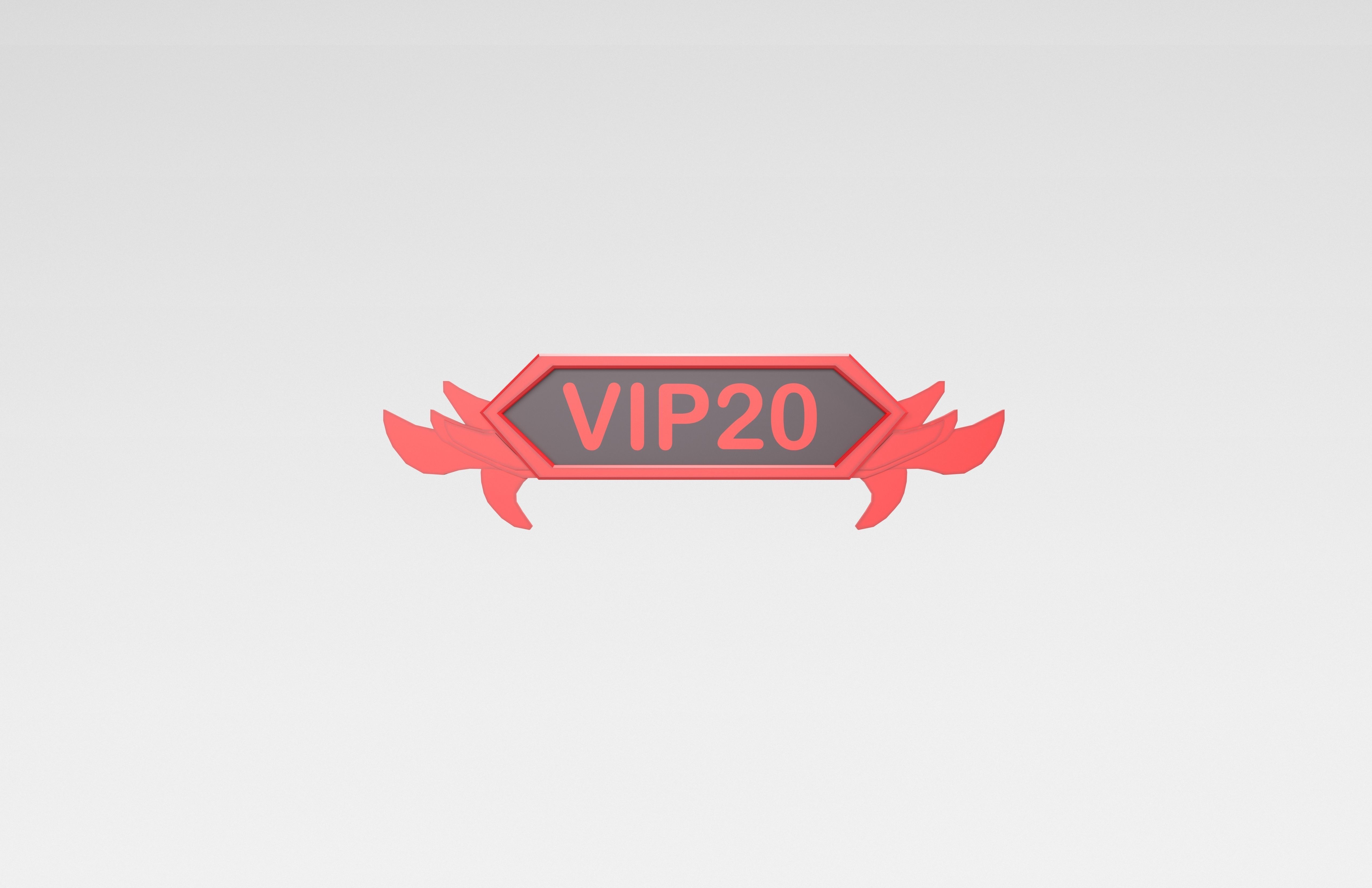 Game VIP Symbol v4 006 Low-poly 3D model_1