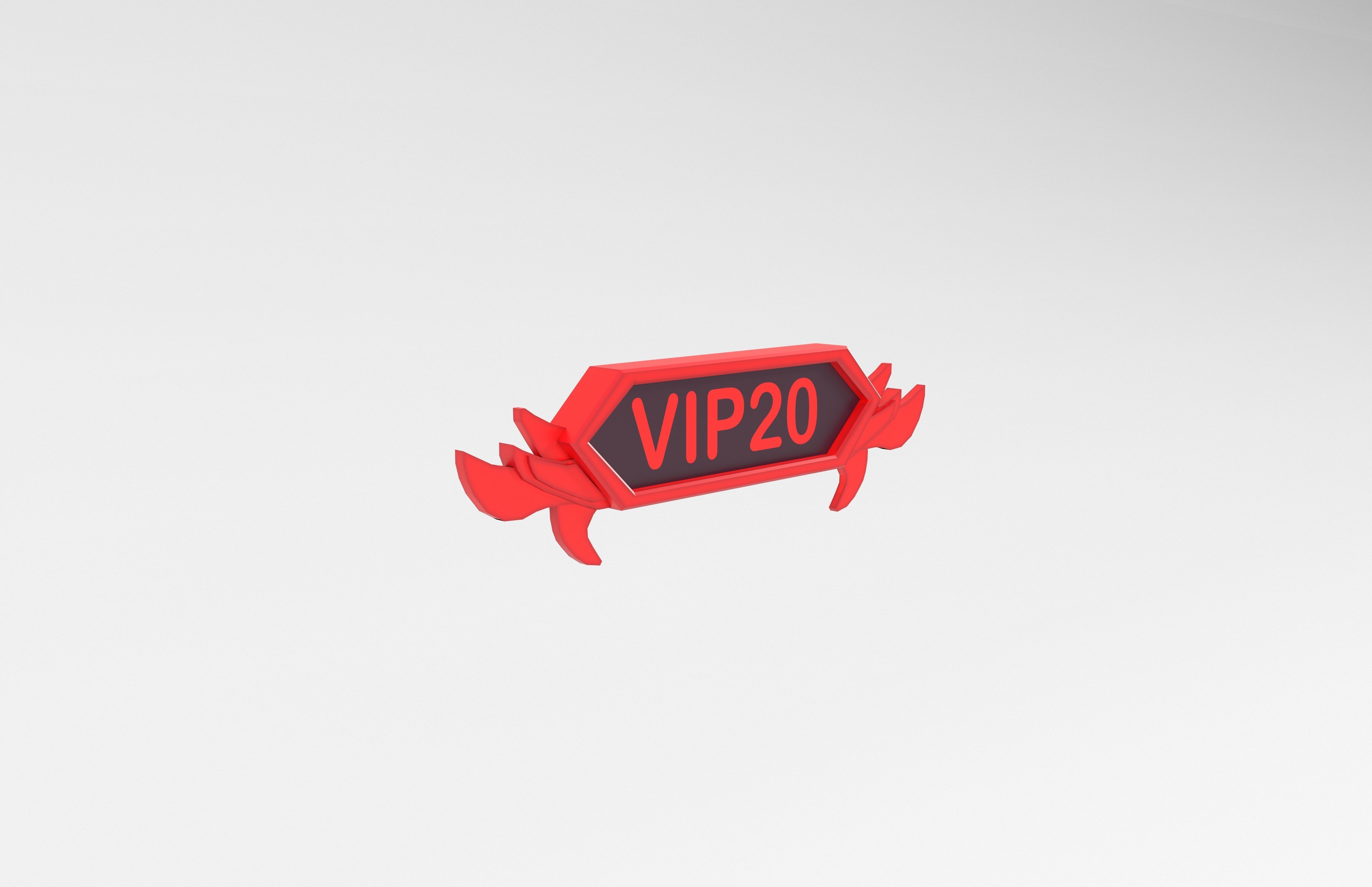 Game VIP Symbol v4 006 Low-poly 3D model_3