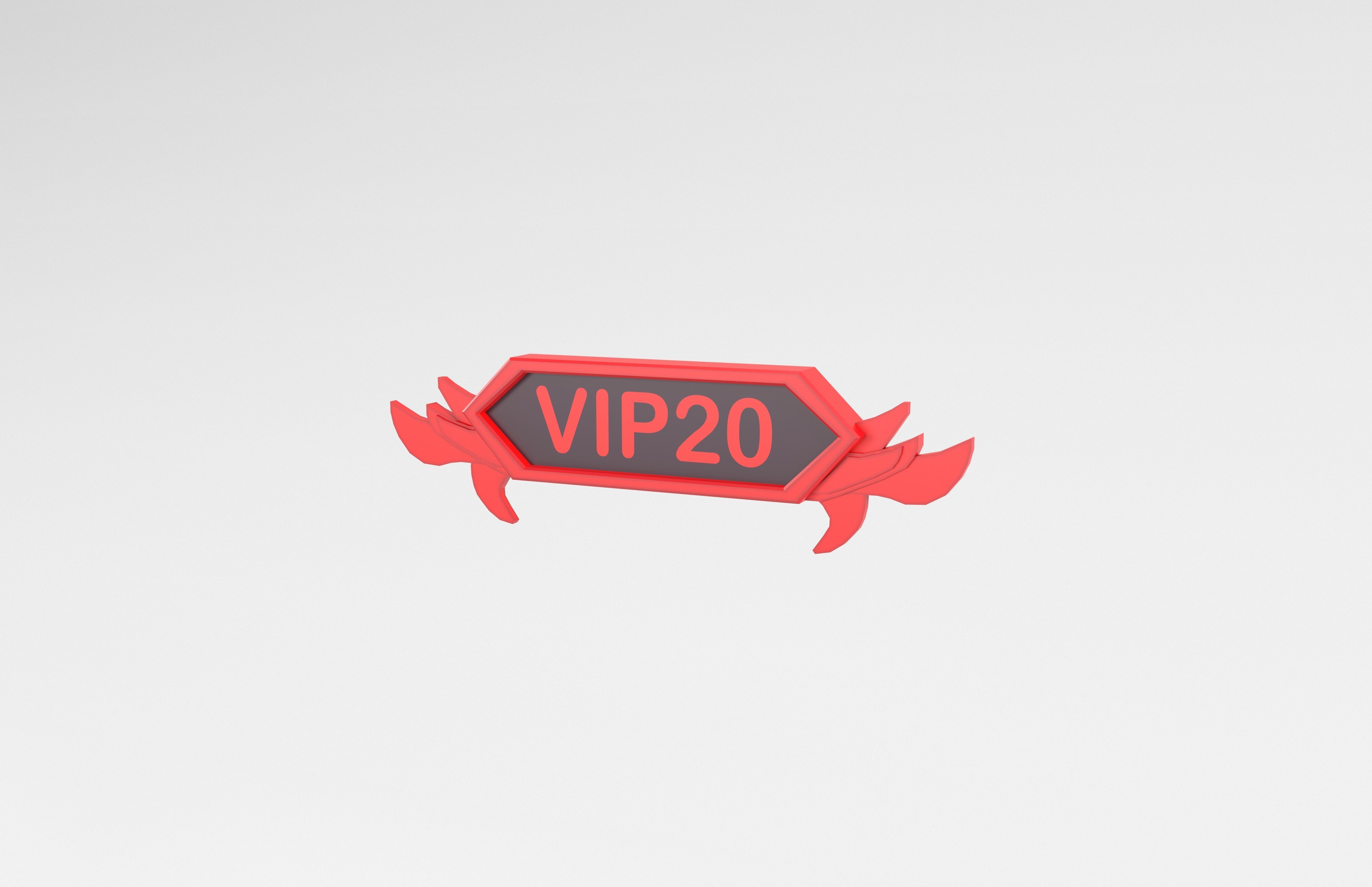 Game VIP Symbol v4 006 Low-poly 3D model_2
