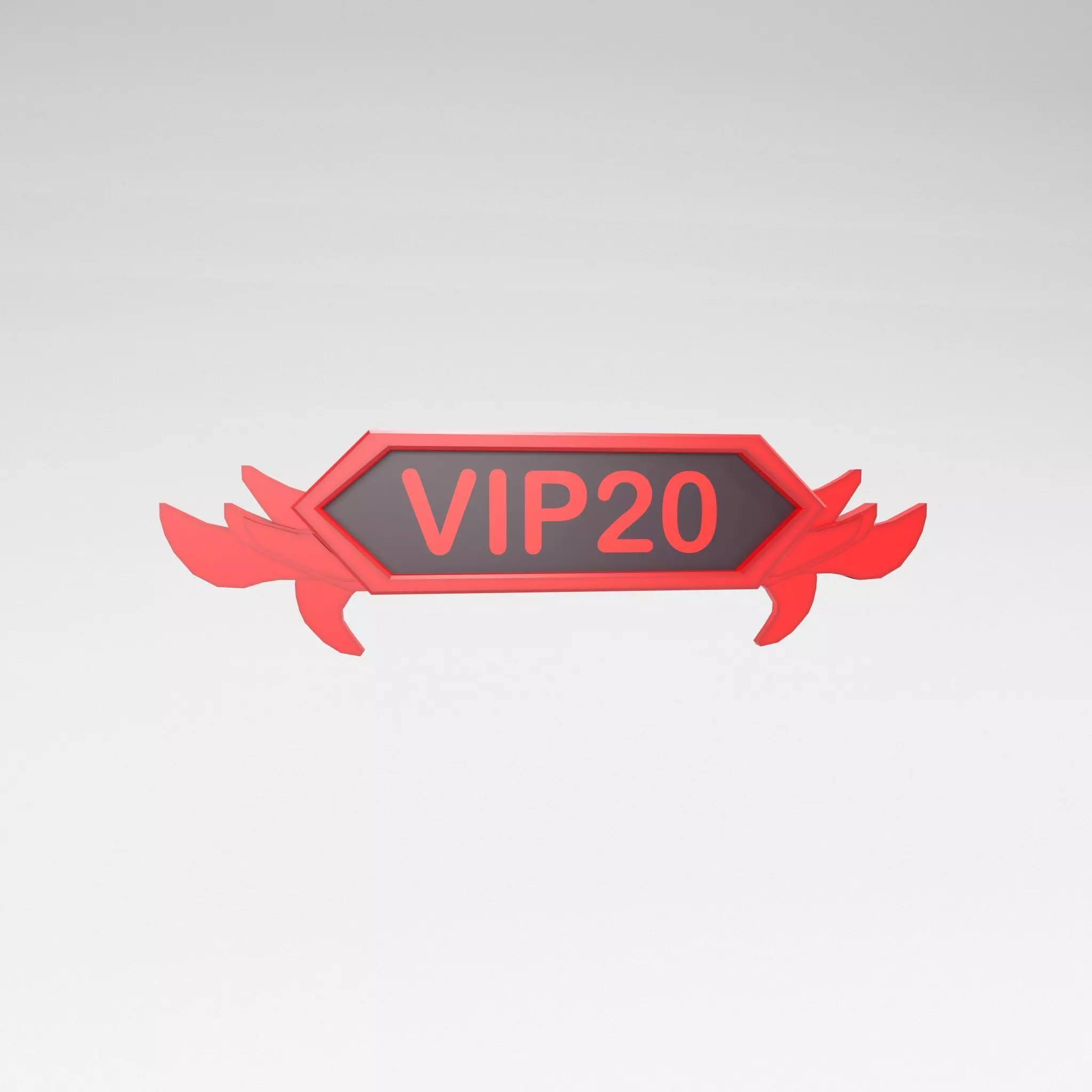 Game VIP Symbol v4 006 Low-poly 3D model_0