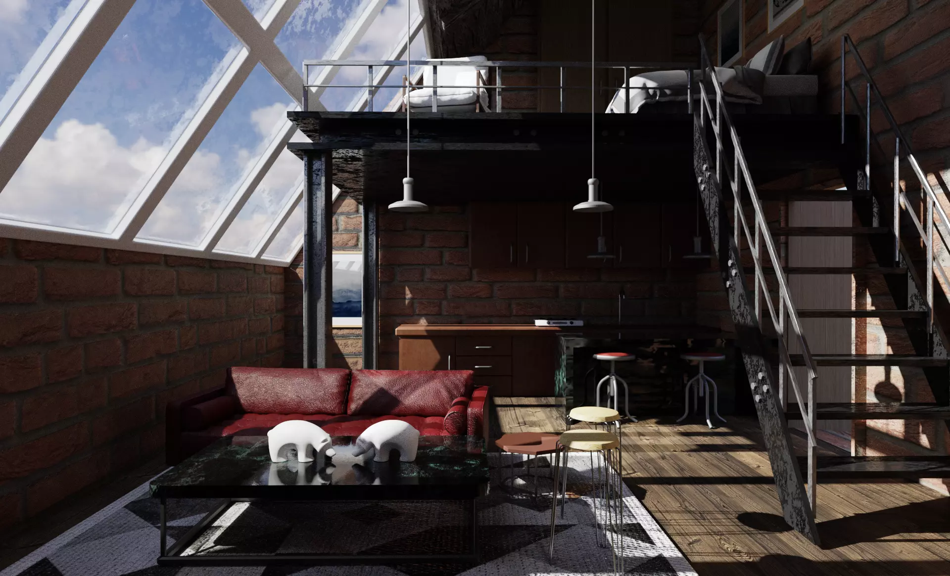 living room Free 3D model_0