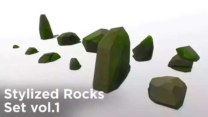 Stylized Rocks Set vol 01 