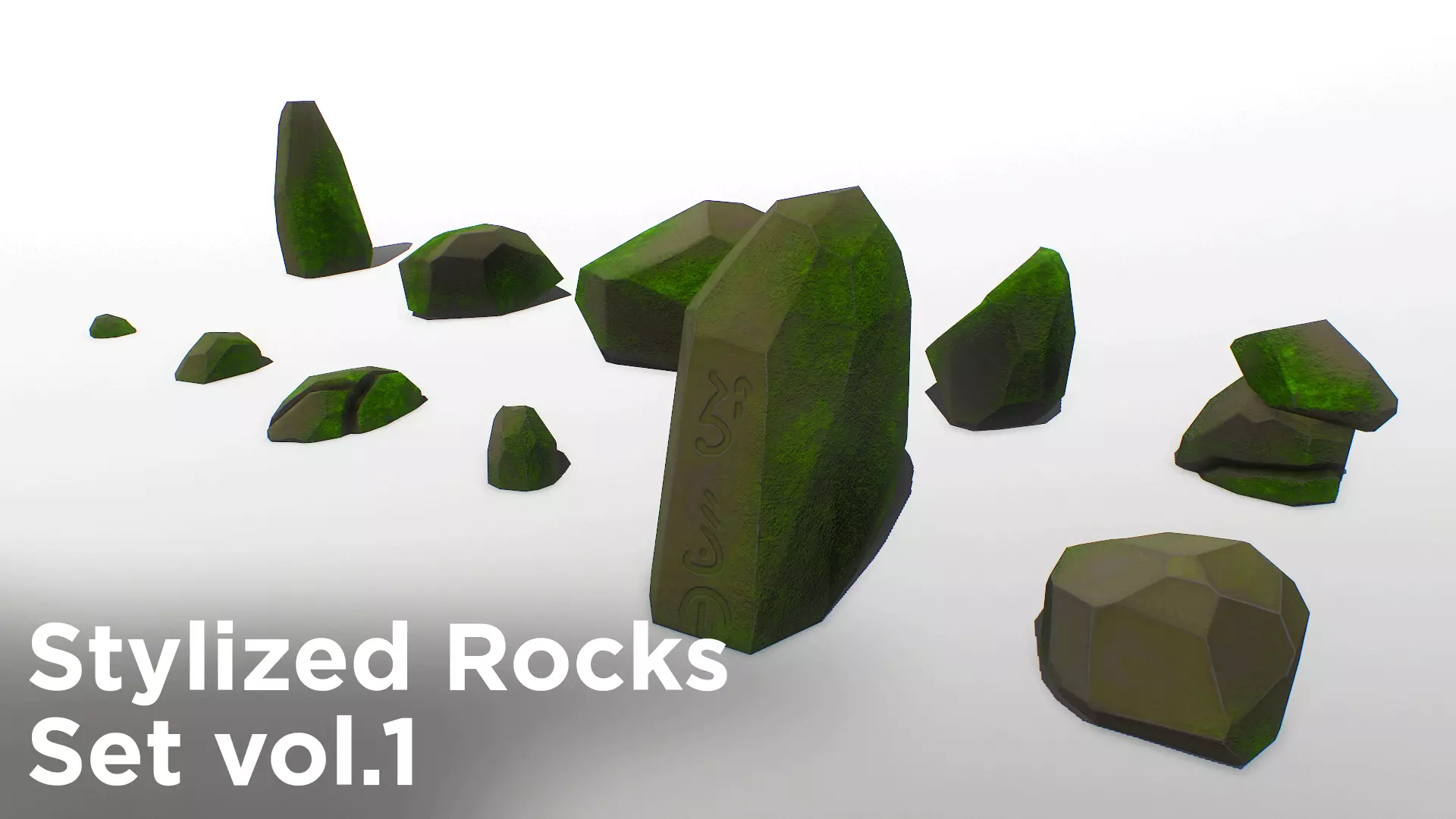 Stylized Rocks Set Free 3D model Stylized Rocks Set vol 01 VR / AR / low-poly | CGTrader