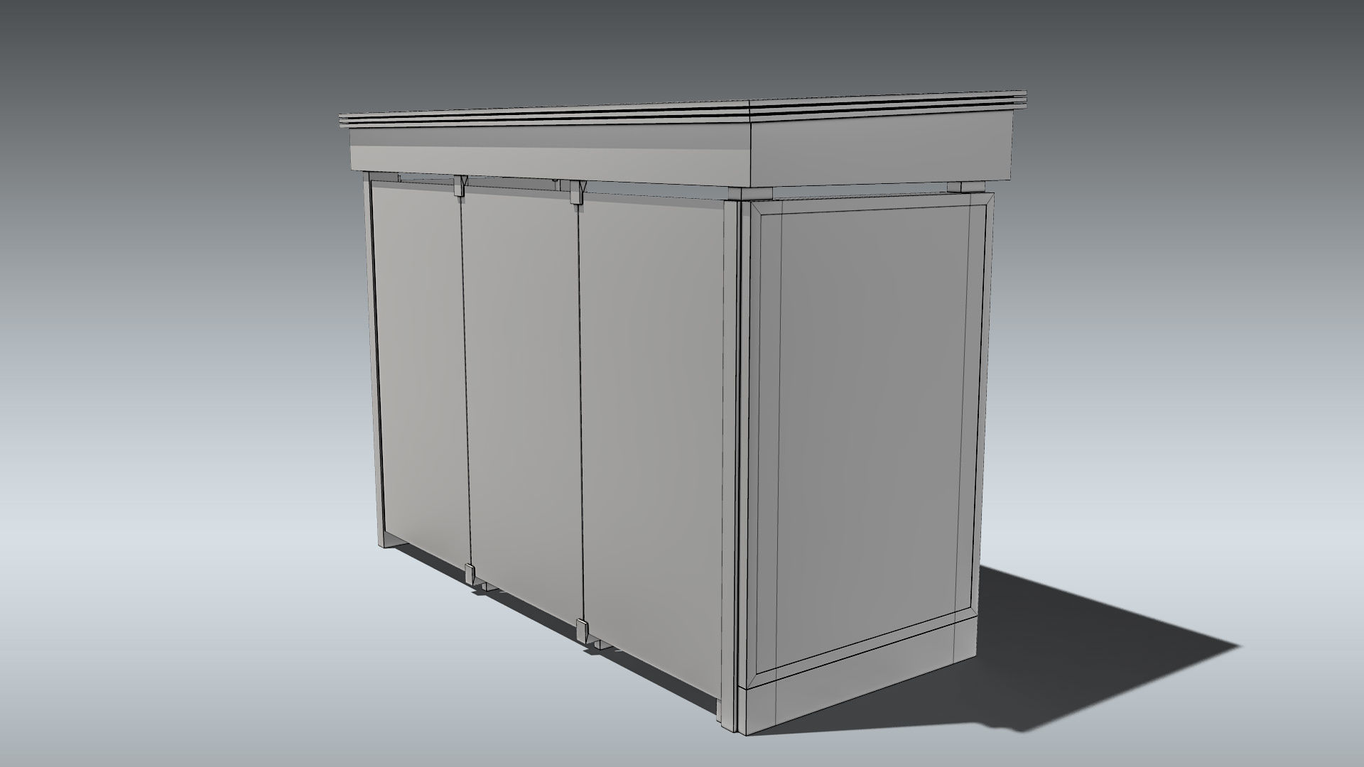 Bus Stop Shelter Low-poly 3D model_11