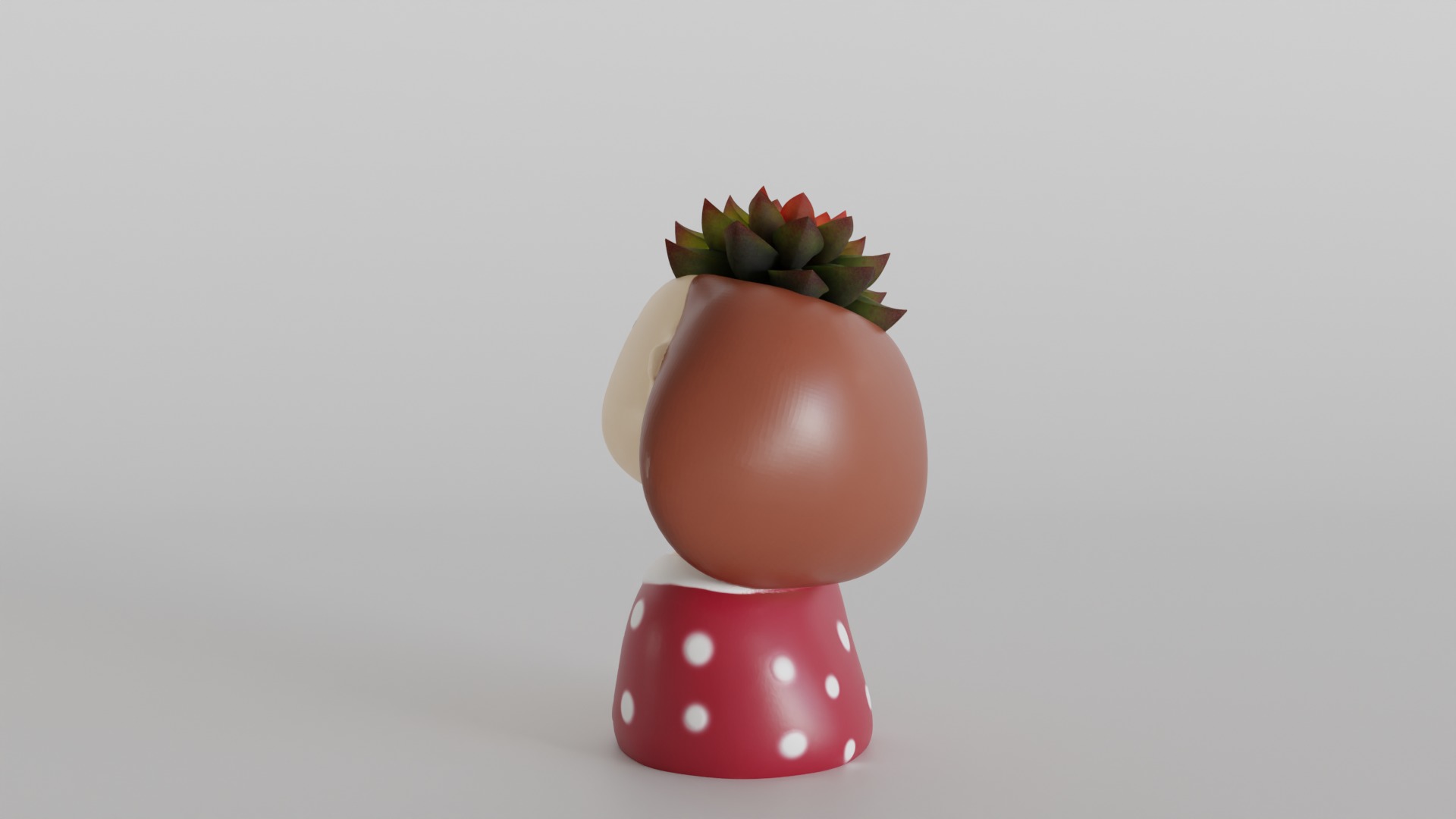 Whimsical Girl Planter 3D print model_5