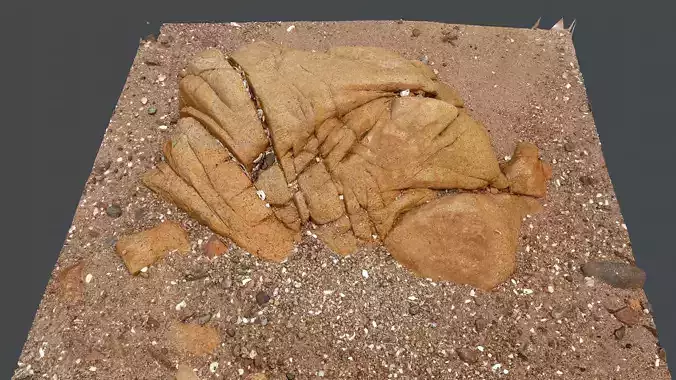 Photoscan Beach Rock 0013 only HighPoly Mesh 16K Texture
