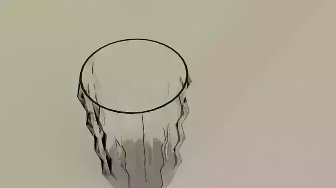 Zig-zag abstract glass