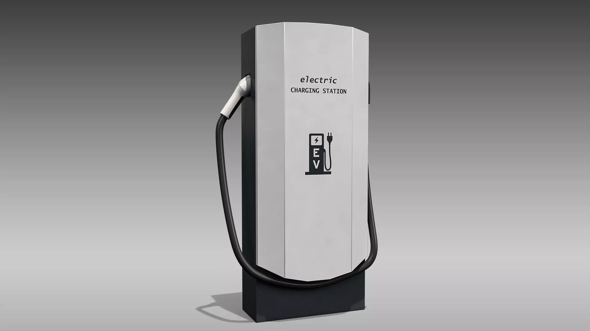 Electric Vehicle Charger Low-poly 3D model_0
