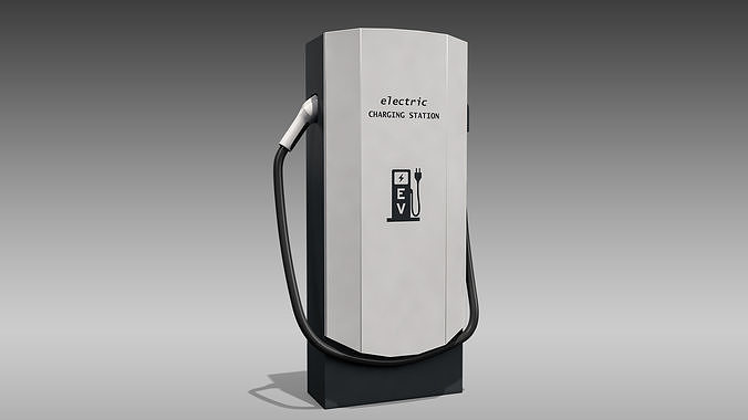Electric Vehicle Charger Low-poly 3D model
