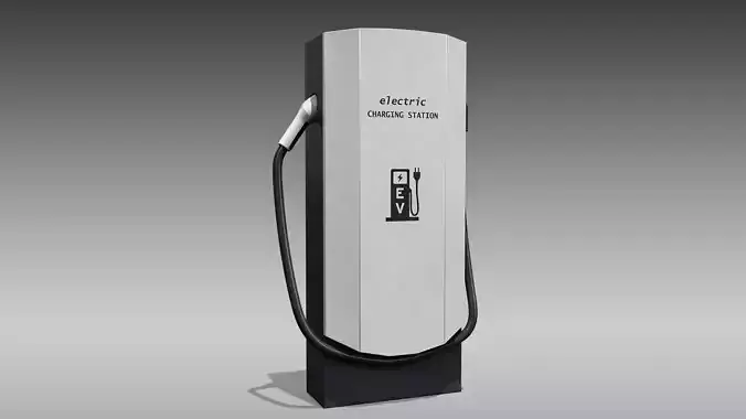 Electric Vehicle Charger Low-poly 3D model