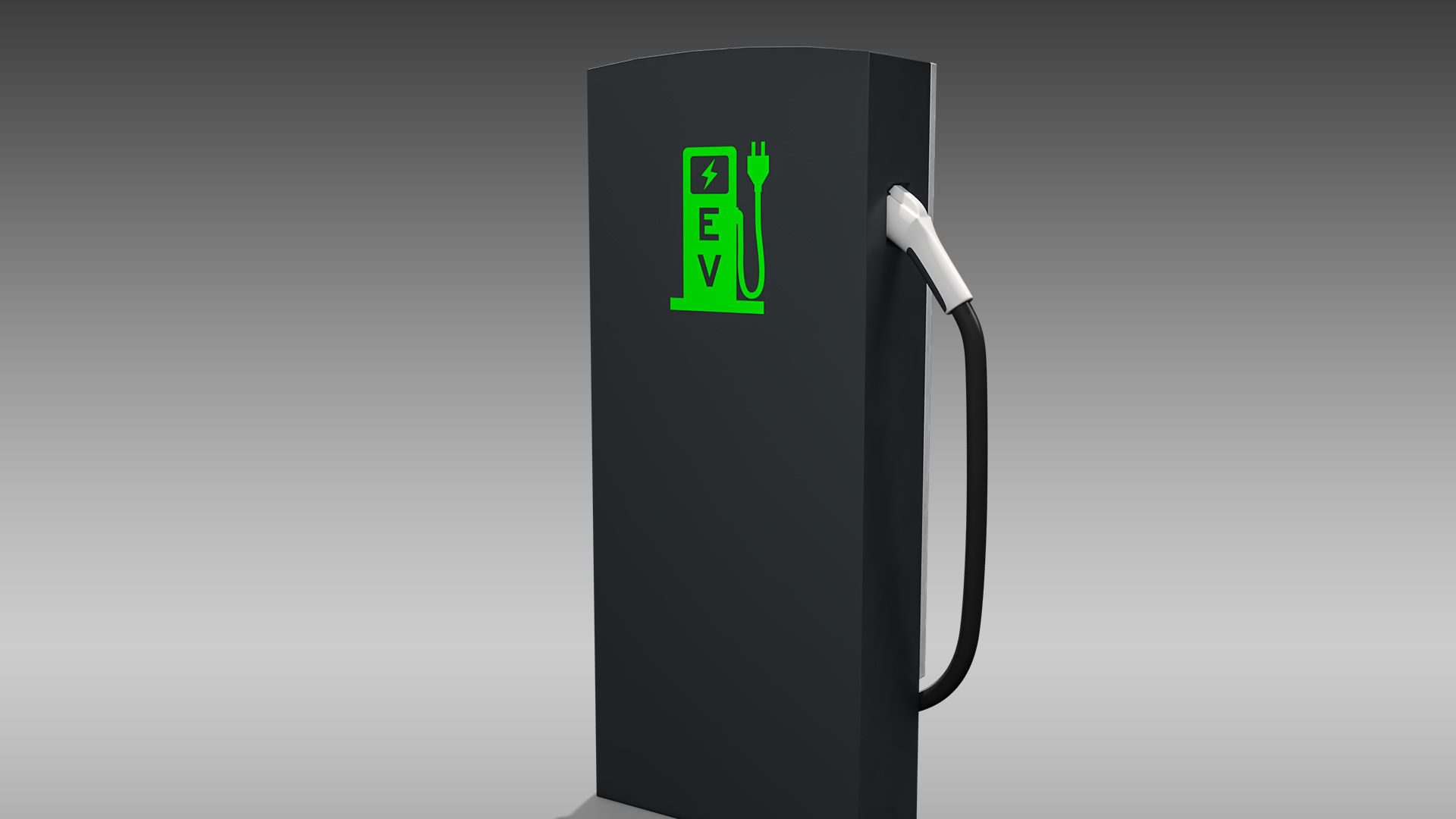 Electric Vehicle Charger Low-poly 3D model_6