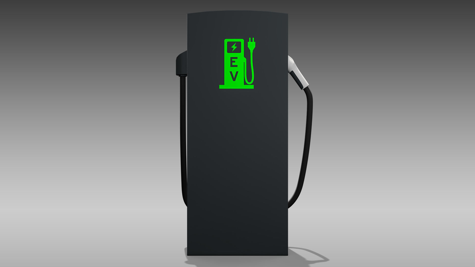 Electric Vehicle Charger Low-poly 3D model_8
