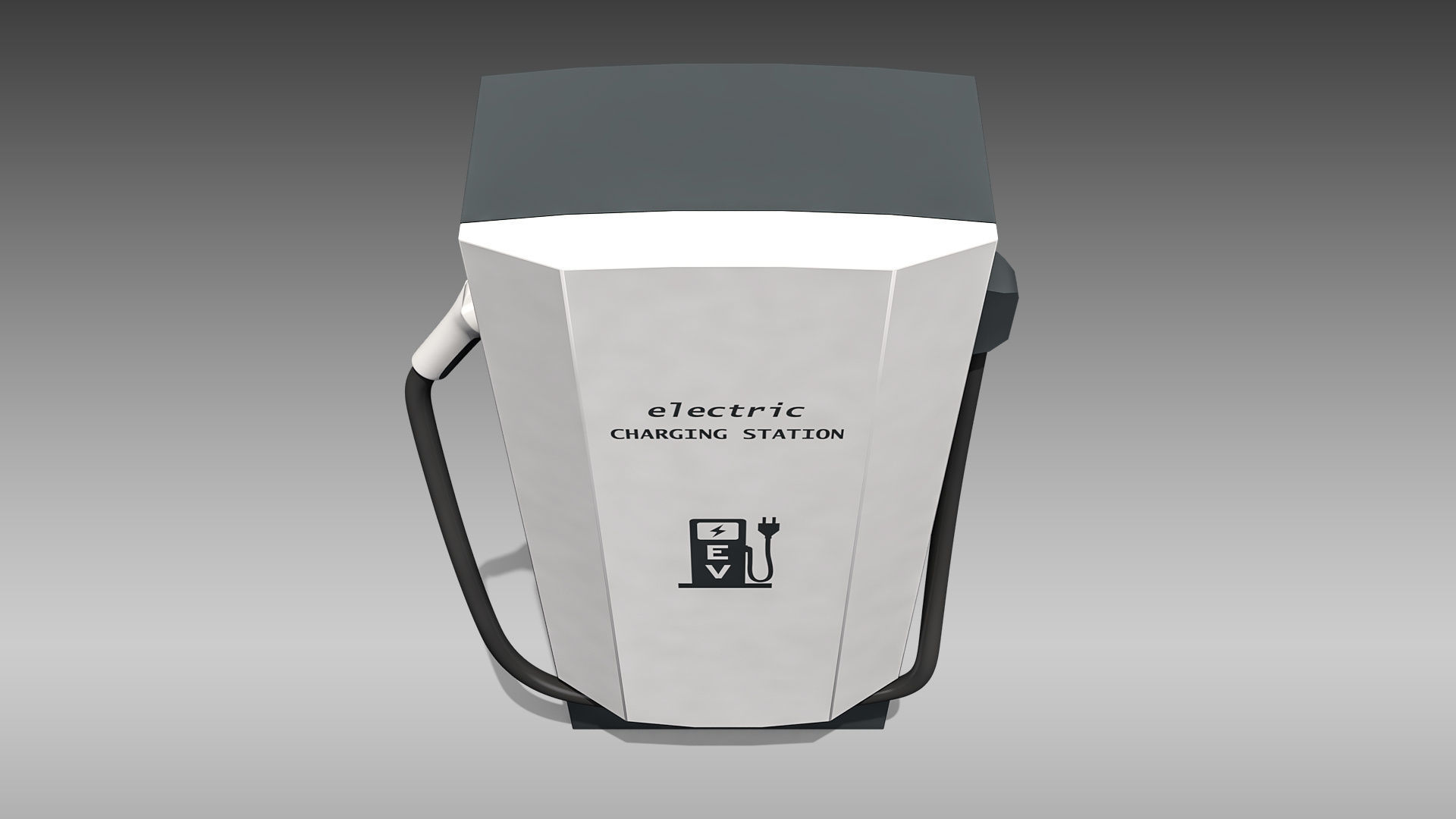 Electric Vehicle Charger Low-poly 3D model_5