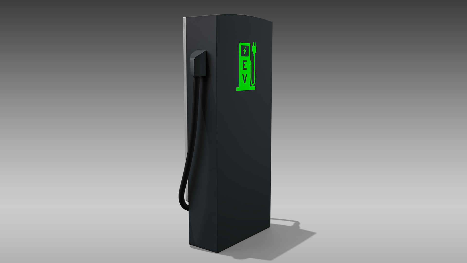 Electric Vehicle Charger Low-poly 3D model_9