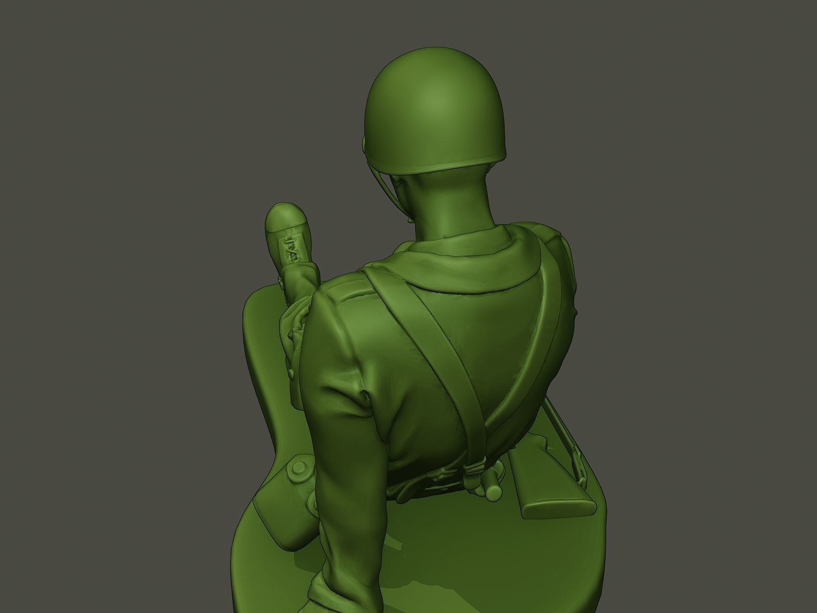 American soldier ww2 wounded A8 3D print model_19