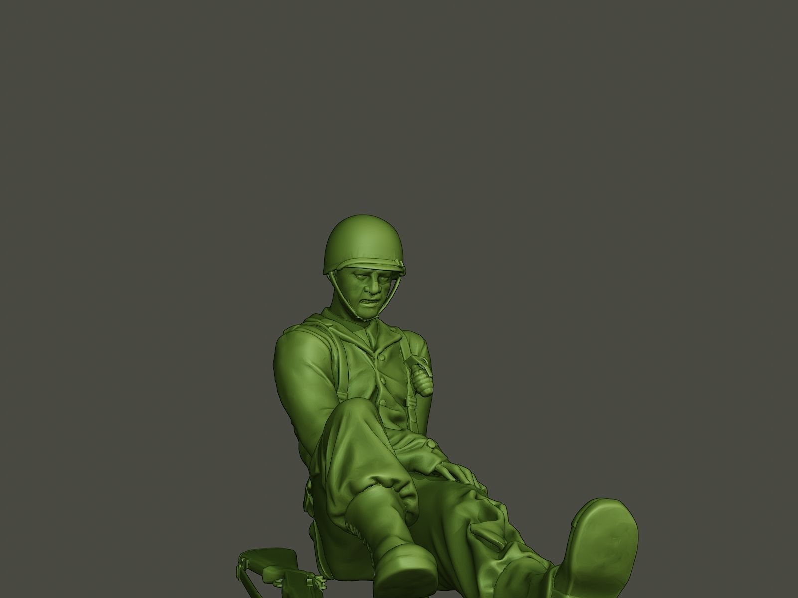 American soldier ww2 wounded A8 3D print model_26