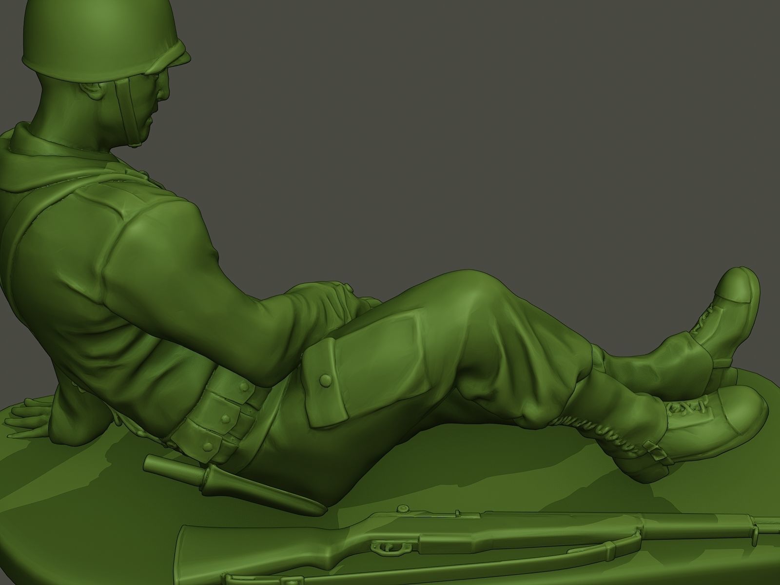 American soldier ww2 wounded A8 3D print model_18