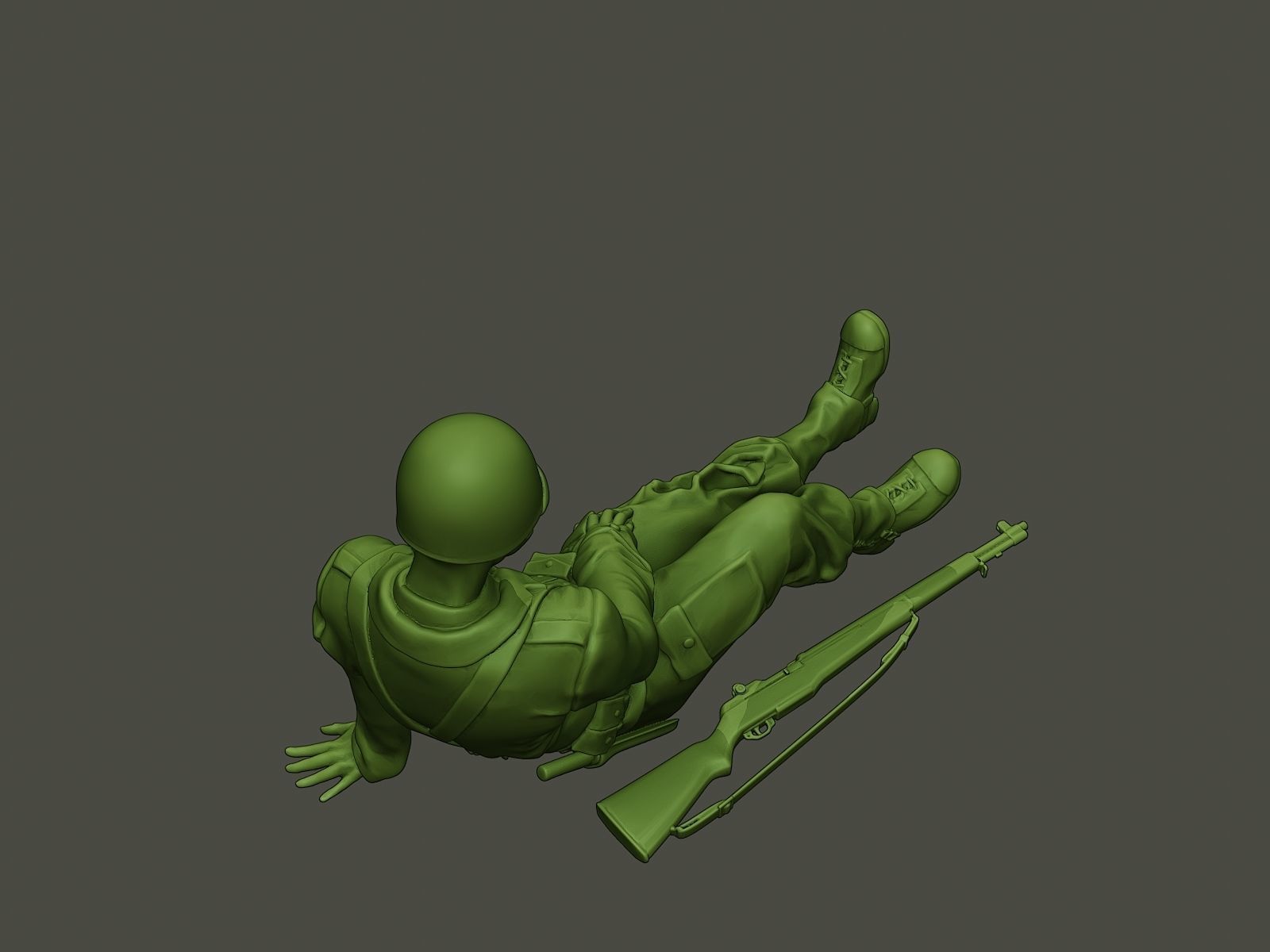 American soldier ww2 wounded A8 3D print model_21