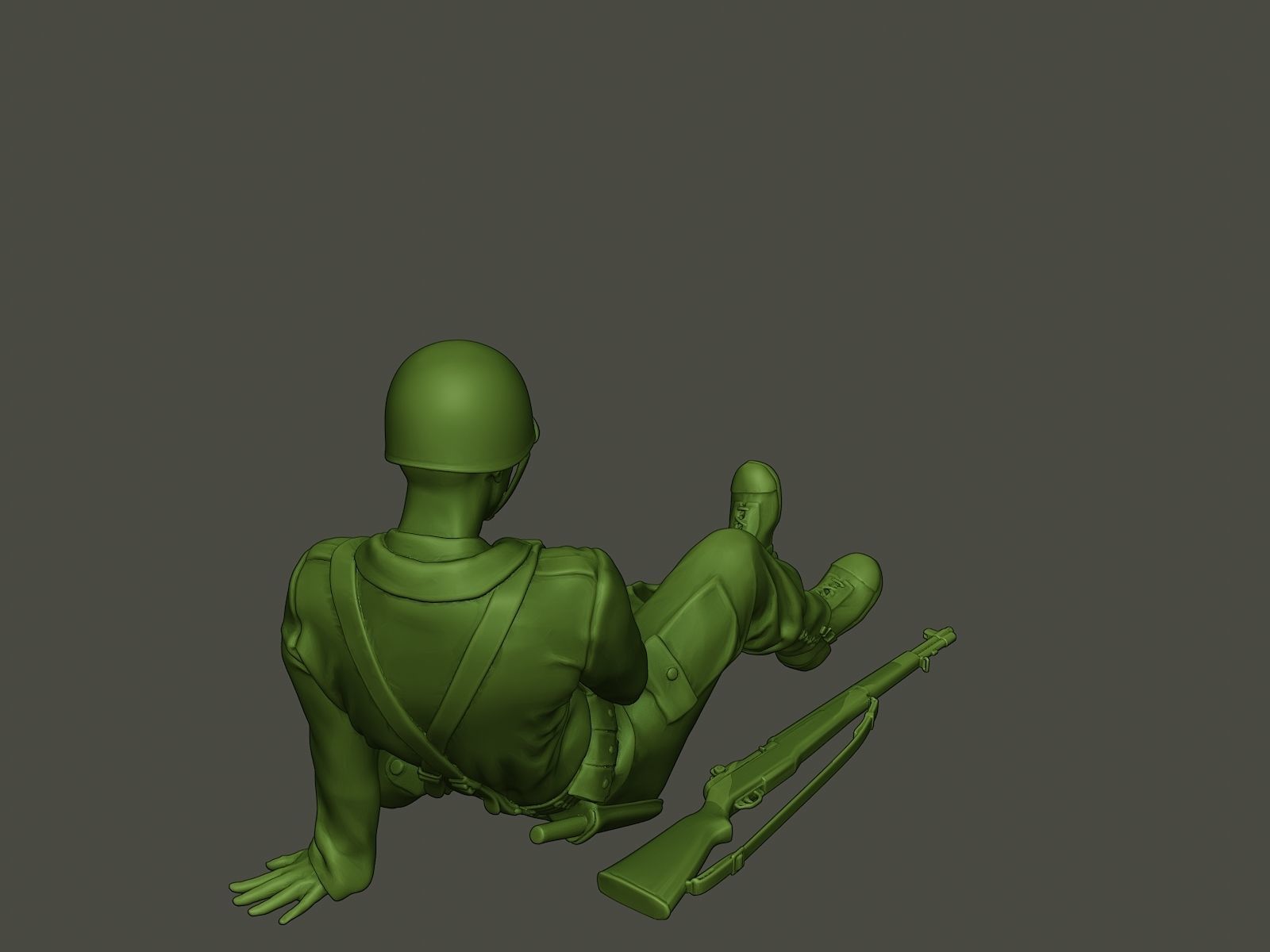 American soldier ww2 wounded A8 3D print model_22