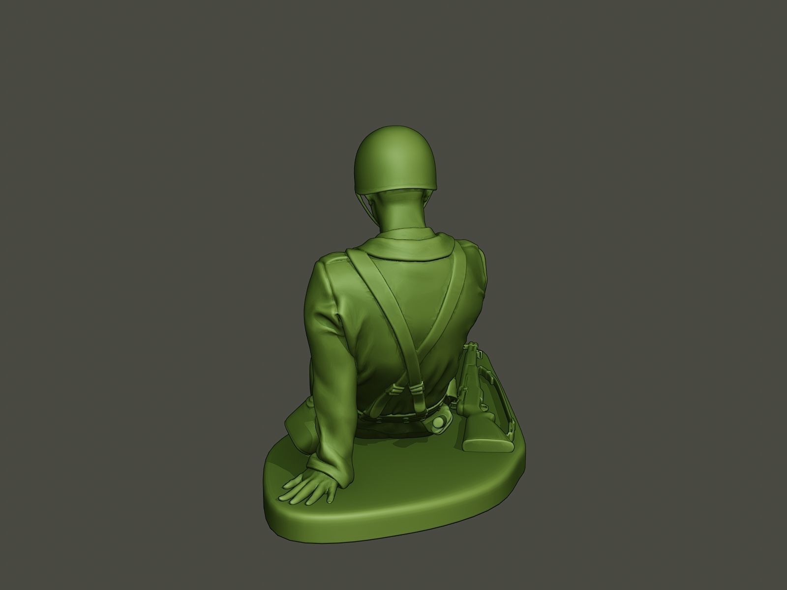 American soldier ww2 wounded A8 3D print model_4