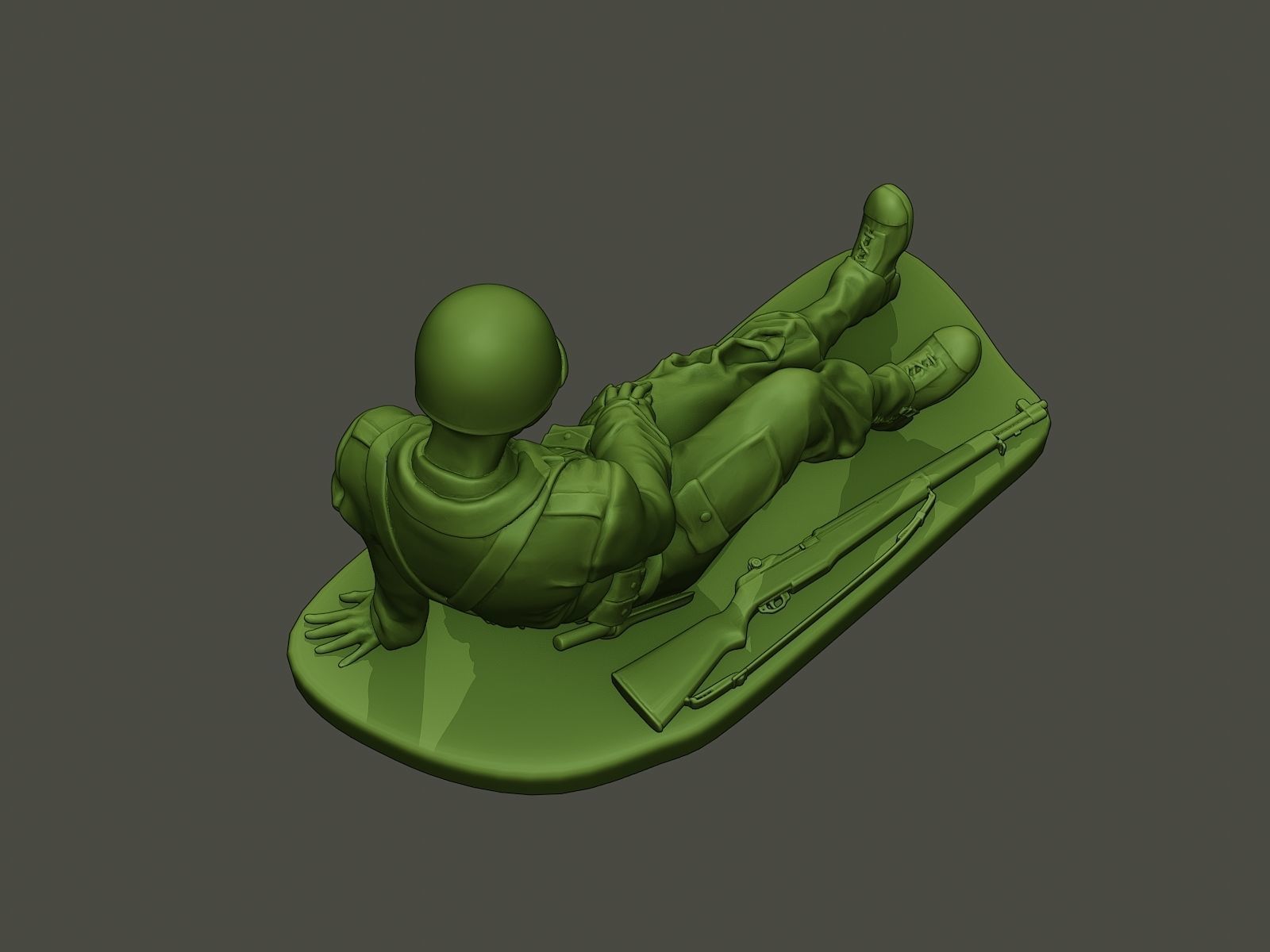 American soldier ww2 wounded A8 3D print model_20