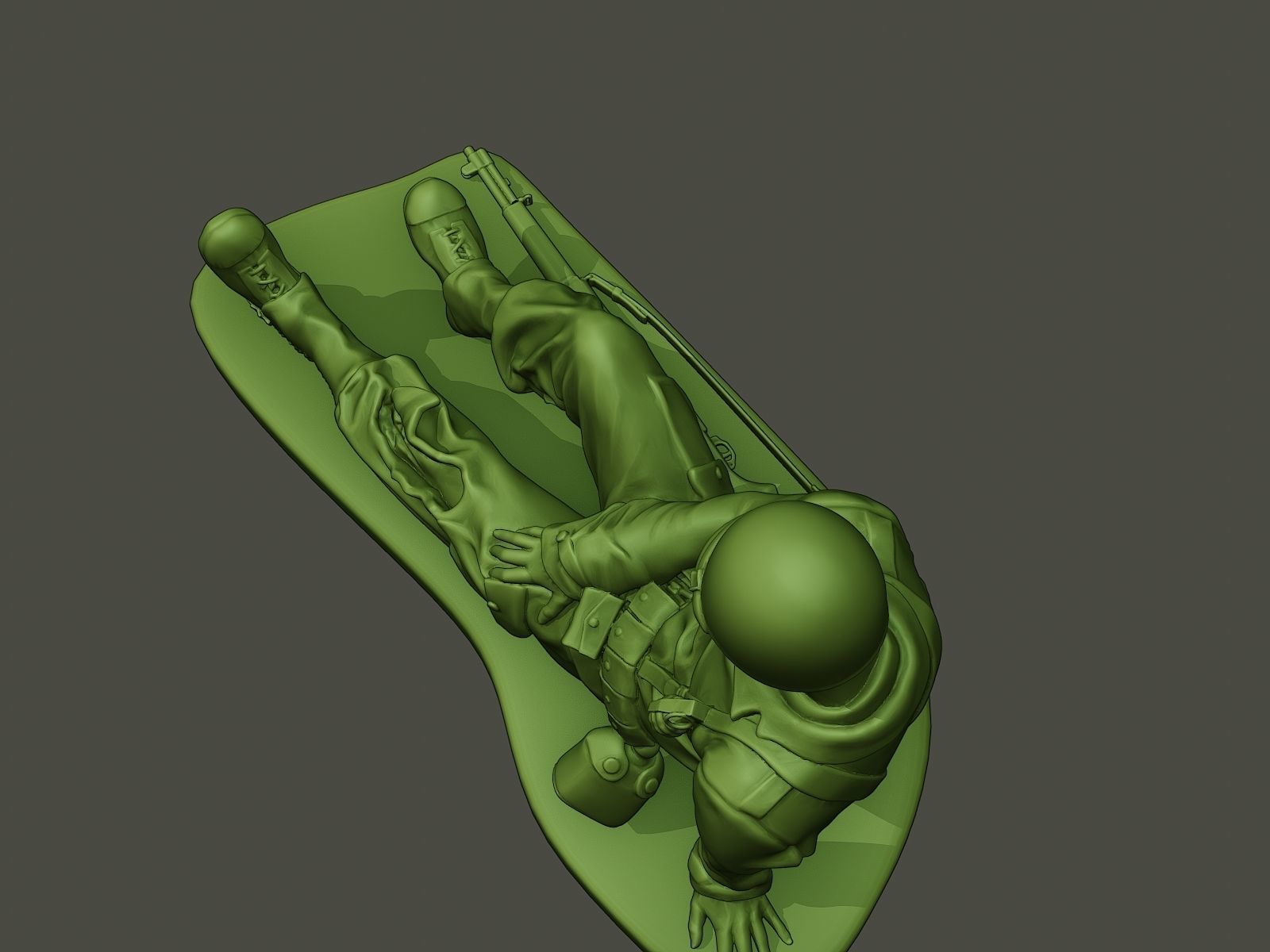 American soldier ww2 wounded A8 3D print model_14