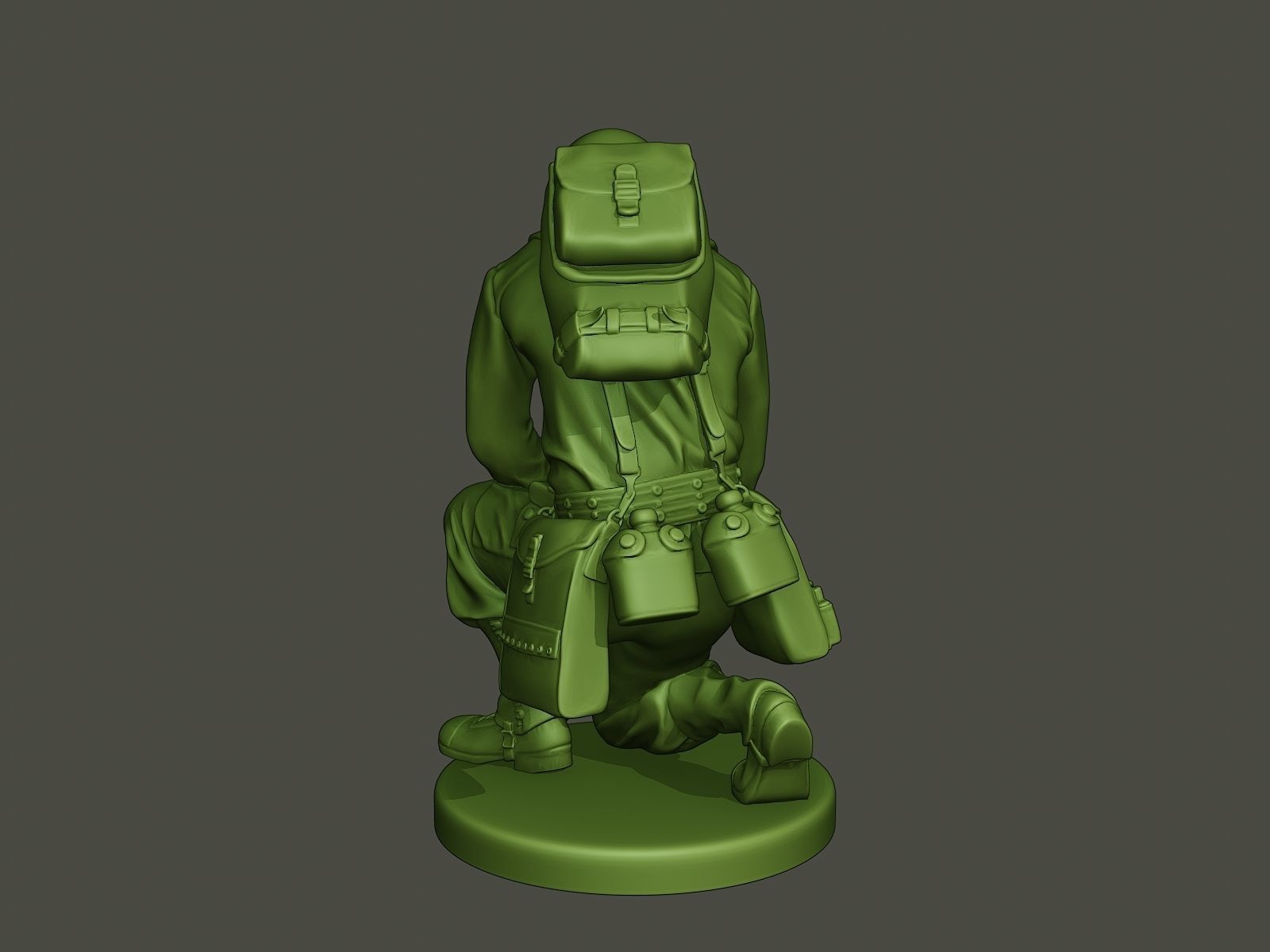 American soldier ww2 cutting A8 3D print model_4