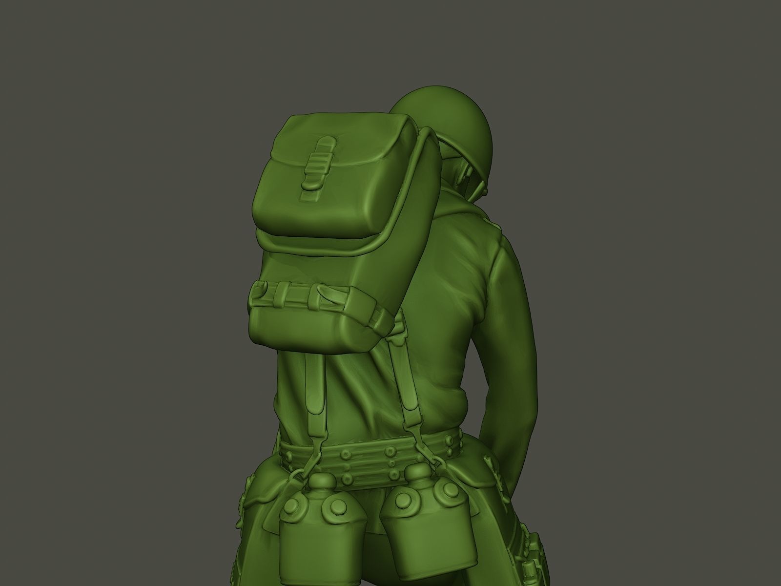 American soldier ww2 cutting A8 3D print model_20