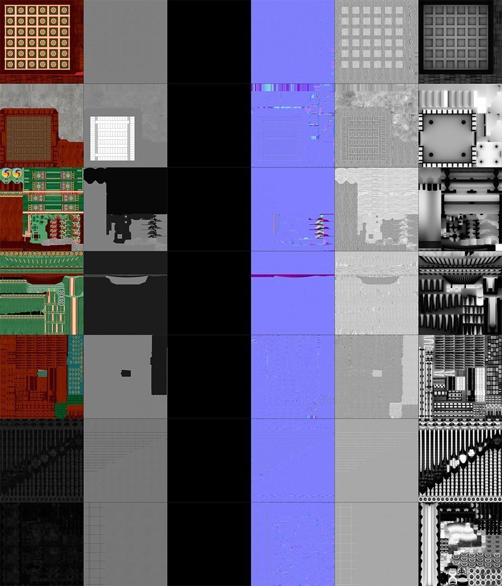 Pavilion Tetragon Low-poly 3D model_18