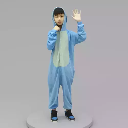 A Cool Boy Saying Hi  3D model
