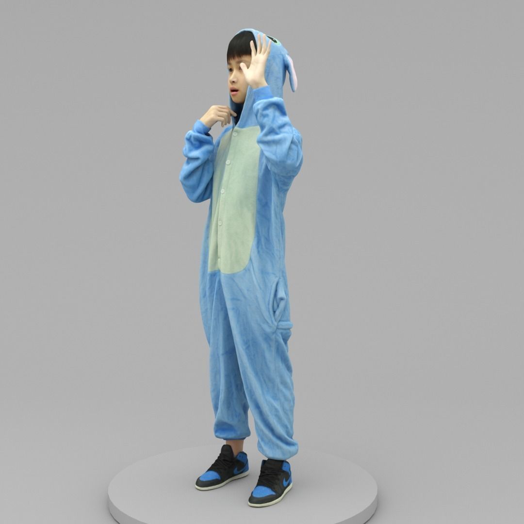 A Cool Boy Saying Hi  3D model_1