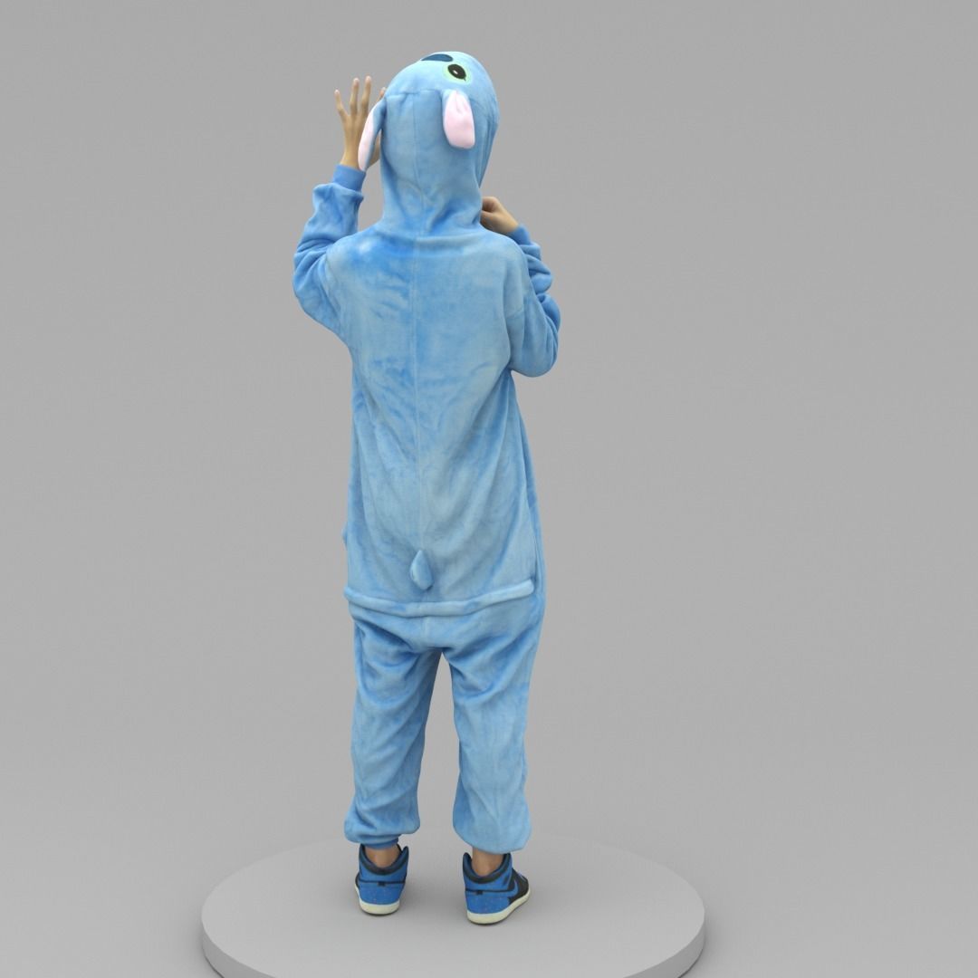 A Cool Boy Saying Hi  3D model_3
