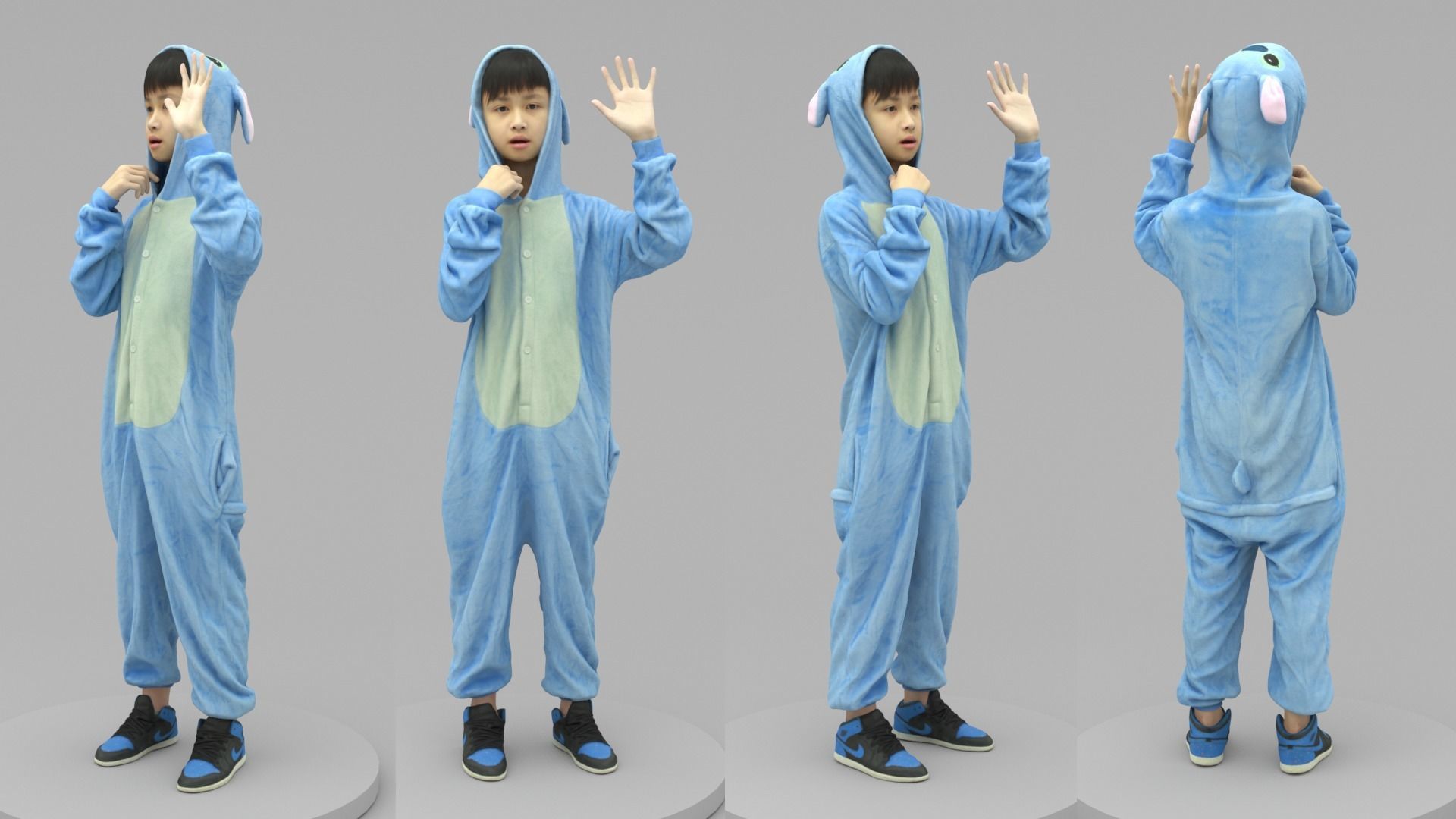 A Cool Boy Saying Hi  3D model_4