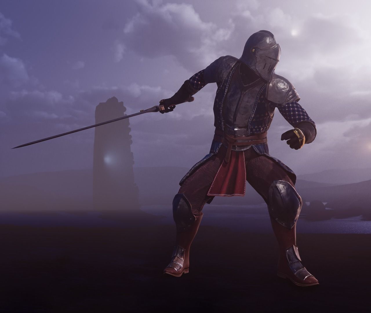 Knight 8 Low-poly 3D model_3