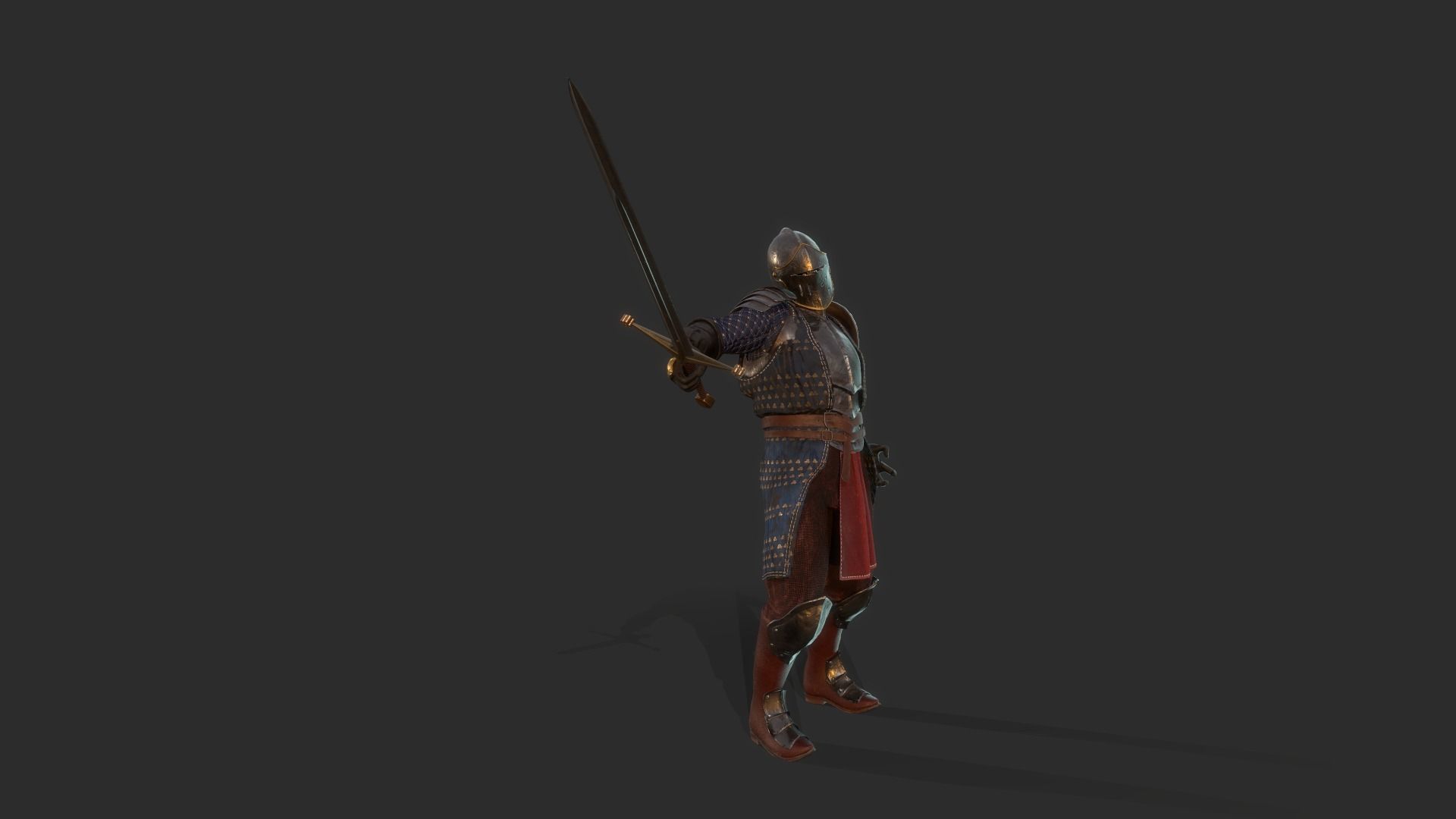 Knight 8 Low-poly 3D model_6