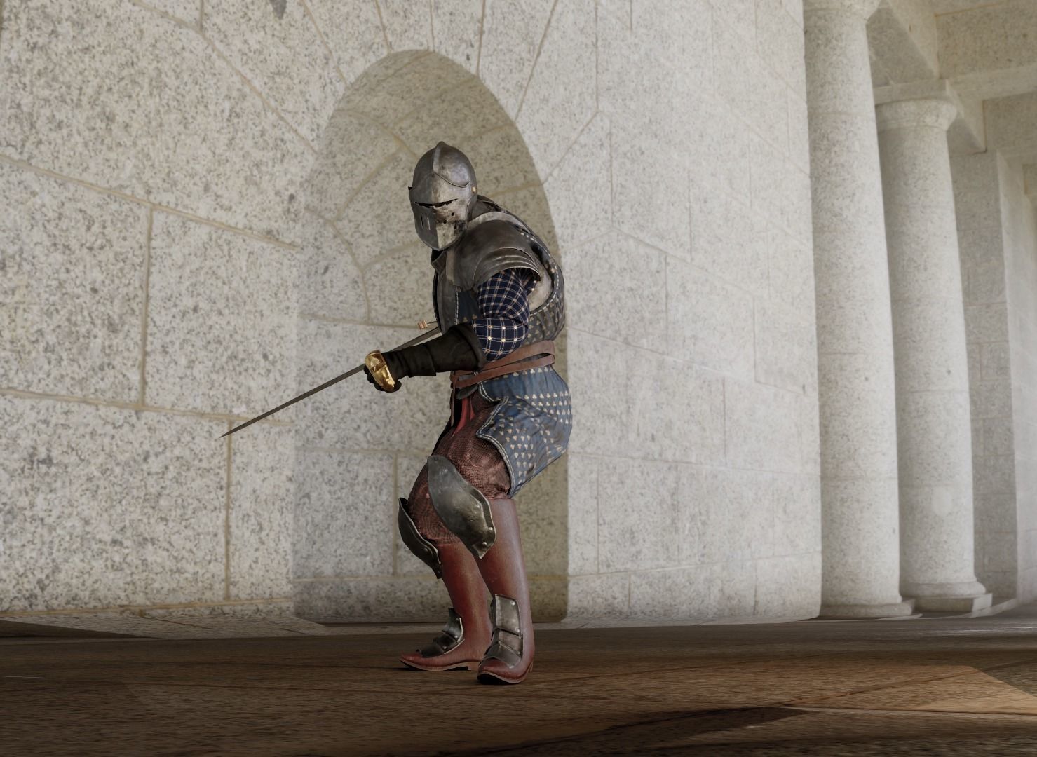 Knight 8 Low-poly 3D model_2