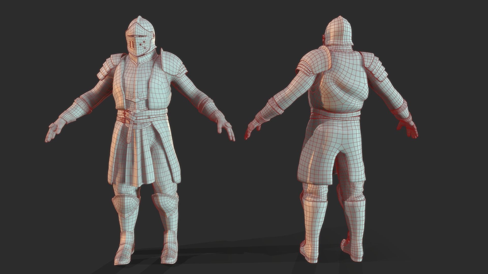 Knight 8 Low-poly 3D model_7